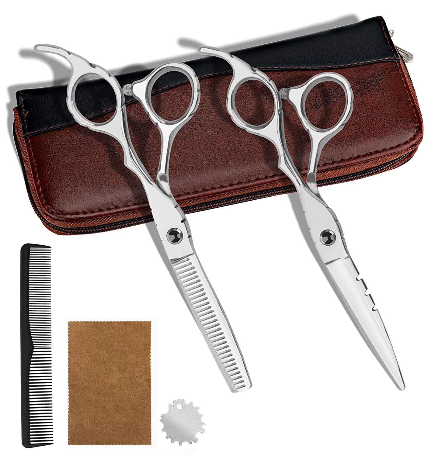 Hair Cutting Scissors Thinning Shears Kit,6.5 inch Professional Haircut