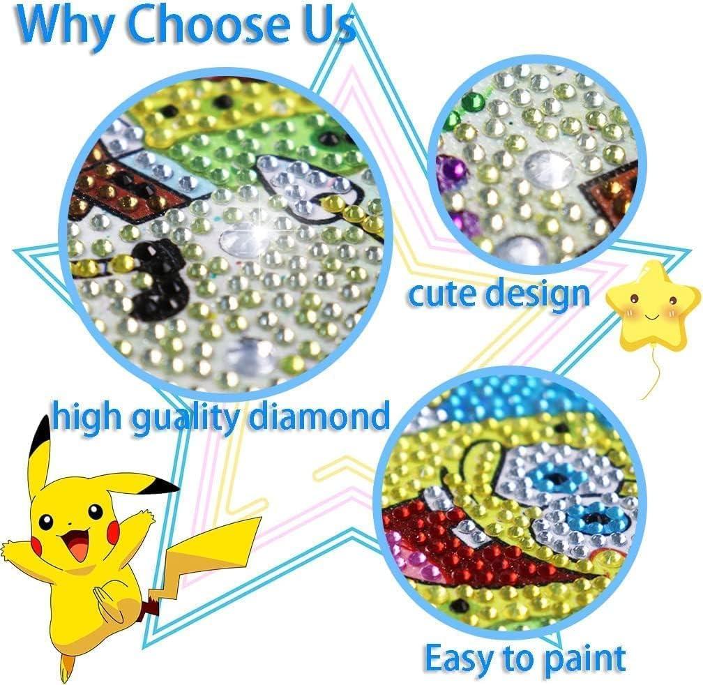 4 Pack Diamond Painting Kits for Kids with Framed - 5D Cartoon