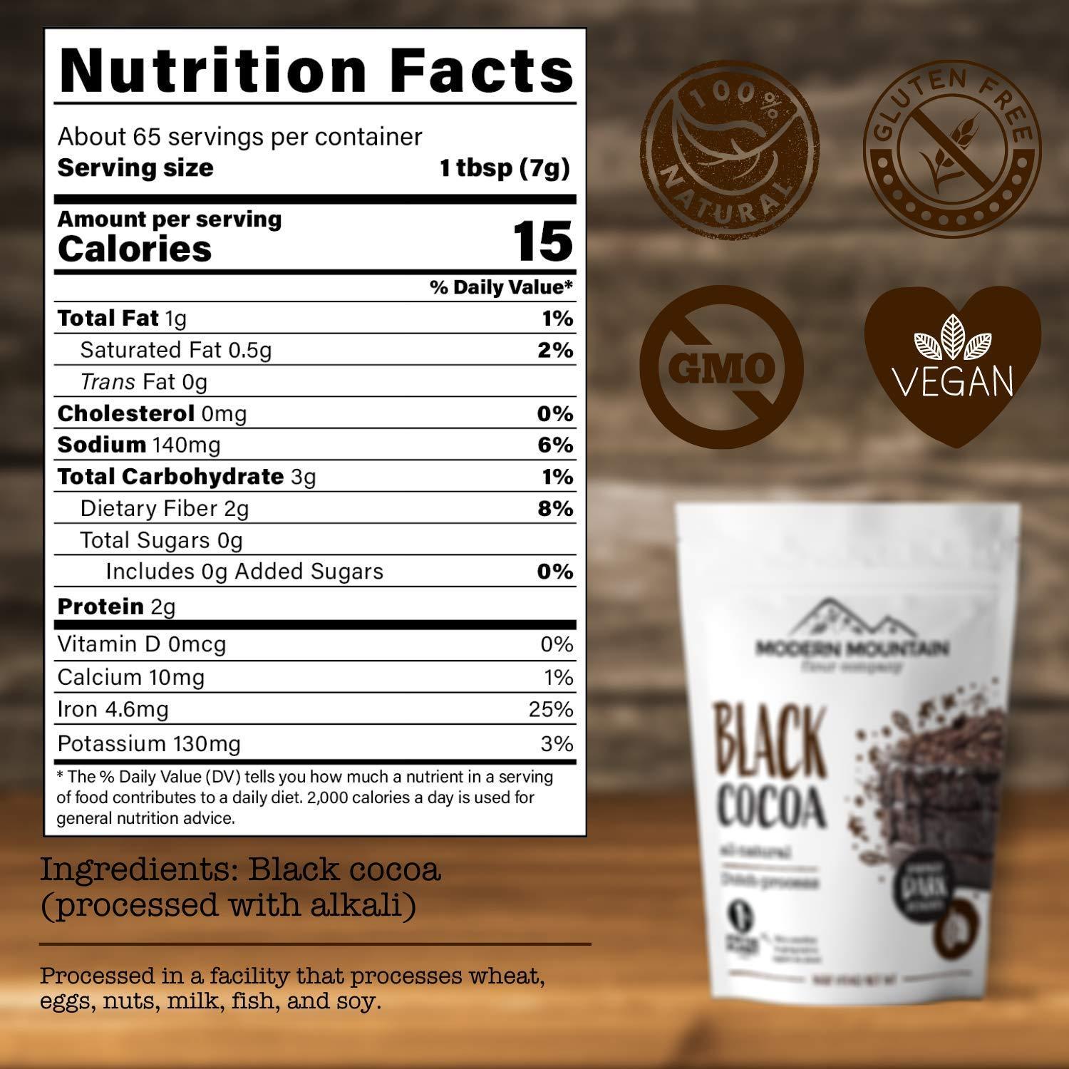 Black Cocoa Powder (1 lb) Bake the Darkest Chocolate Baked Goods, Achieve  Rich Chocolate Flavor, All-Natural Substitute for Black Food Coloring,  Dutch-Processed Cocoa Powder, Unsweetened, Extra Dark