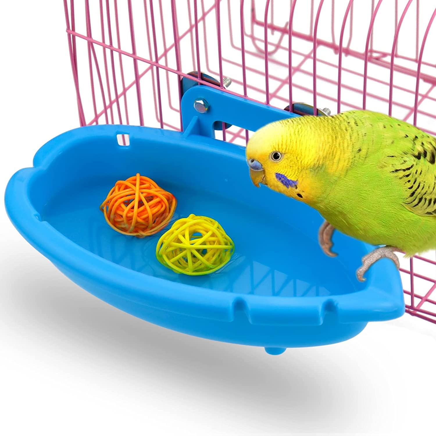 Mygeromon Small Bird Bath for Cage Hanging Tub Bowl for Parrot