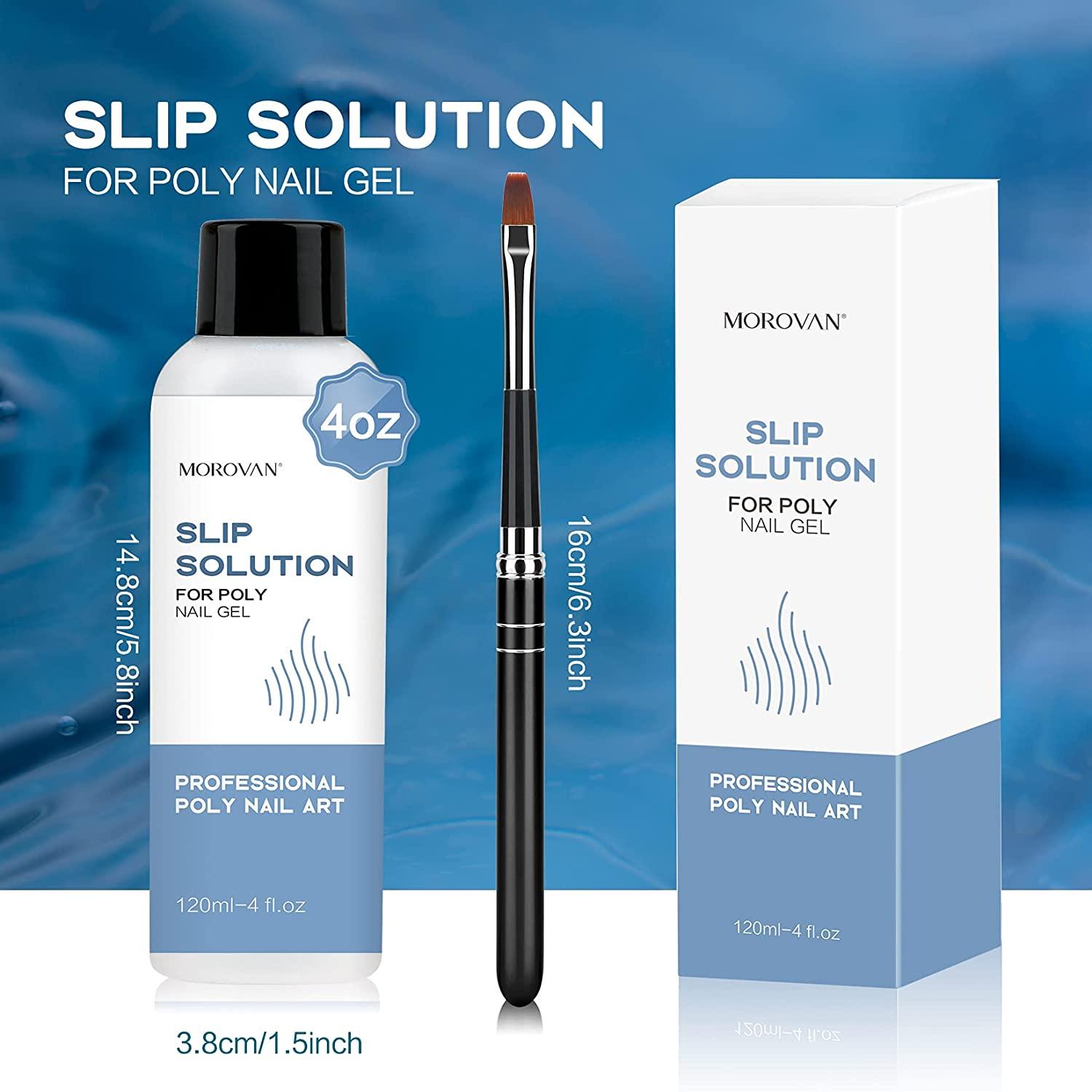 Morovan Poly Gel Slip Solution 120ml Extension Nail Liquid Slip