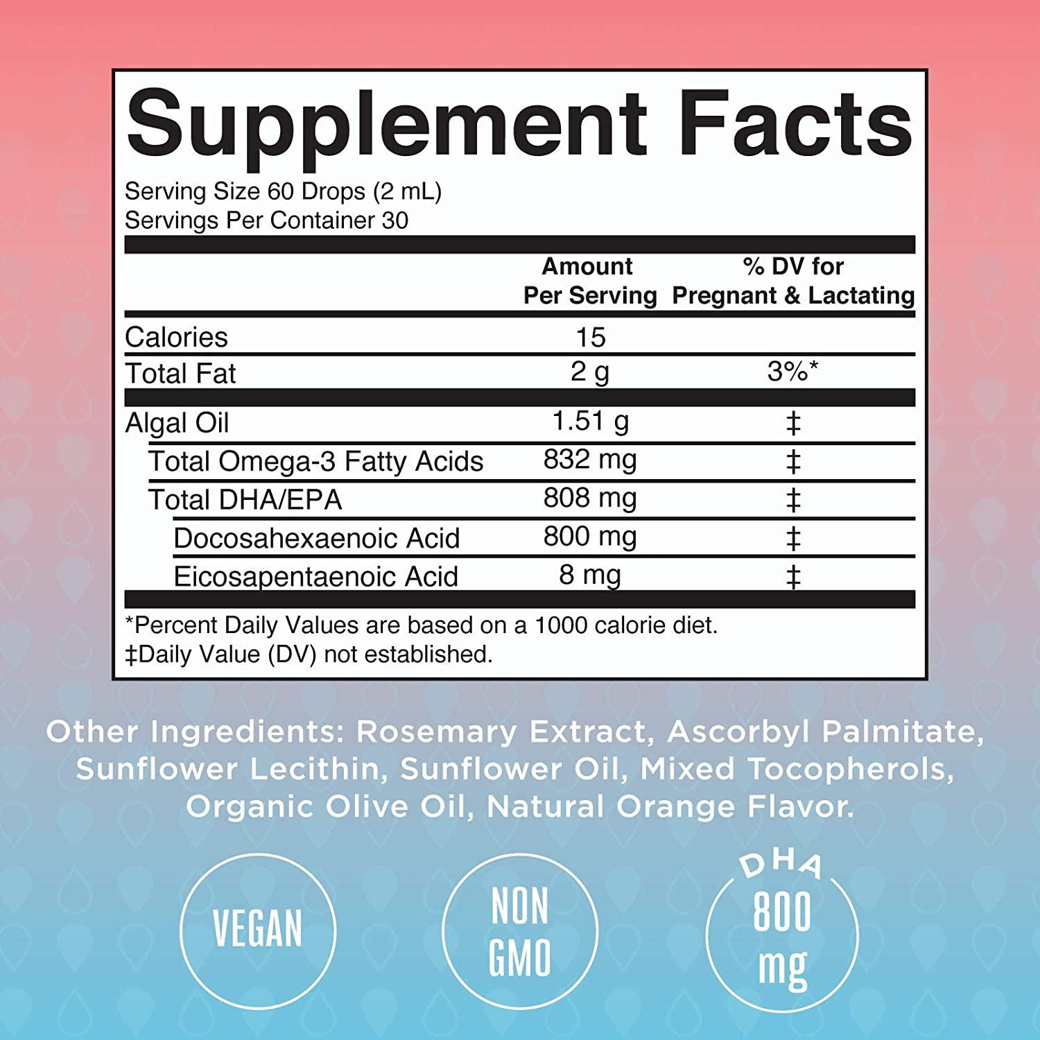 MaryRuth Organics Prenatal & Postnatal Omega3 Liquid Drops Orange