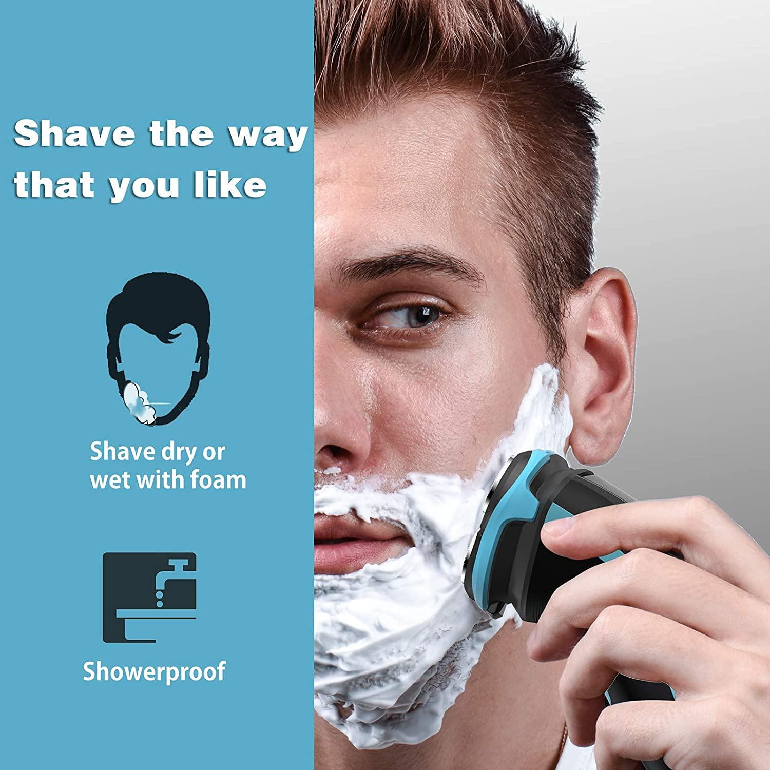 ROAMAN Electric Razor for Men, Rechargeable 3D Rotary Mens Electric