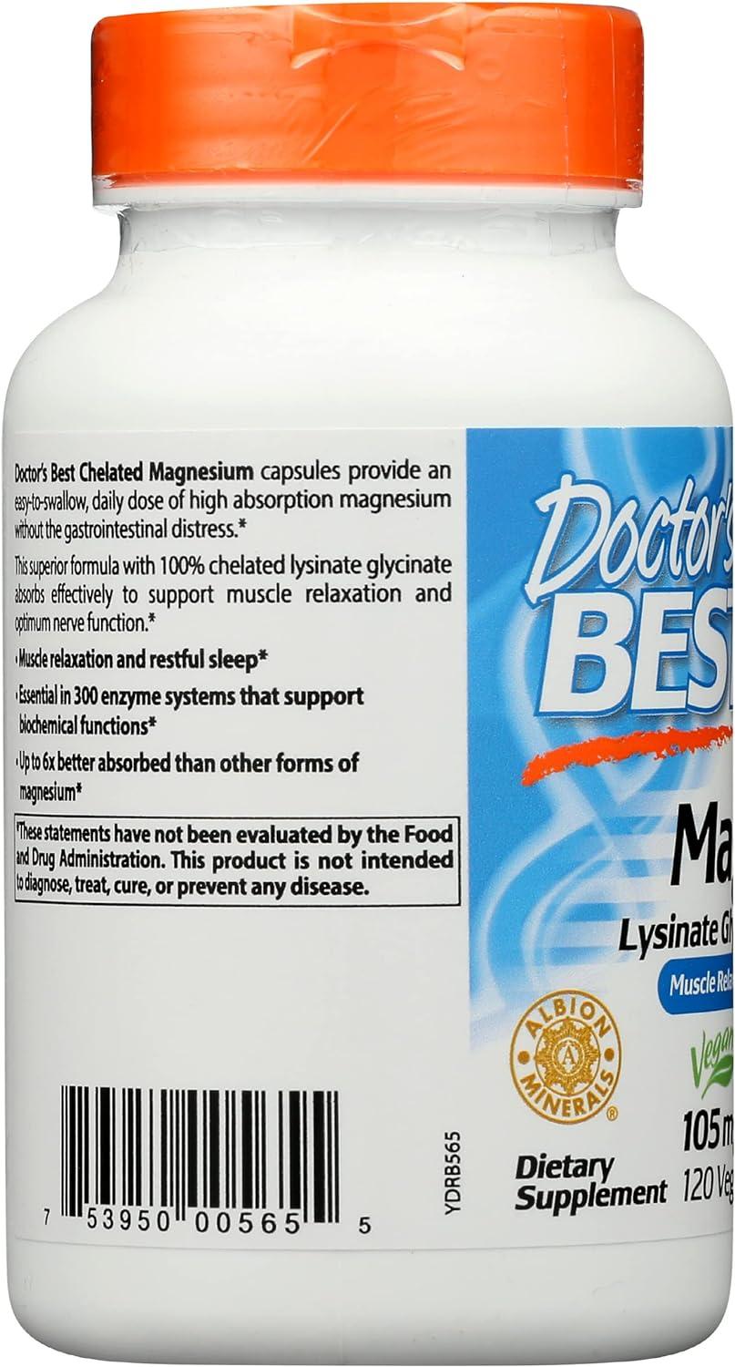 Doctor's Best High Absorption Magnesium Glycinate Lysinate 100