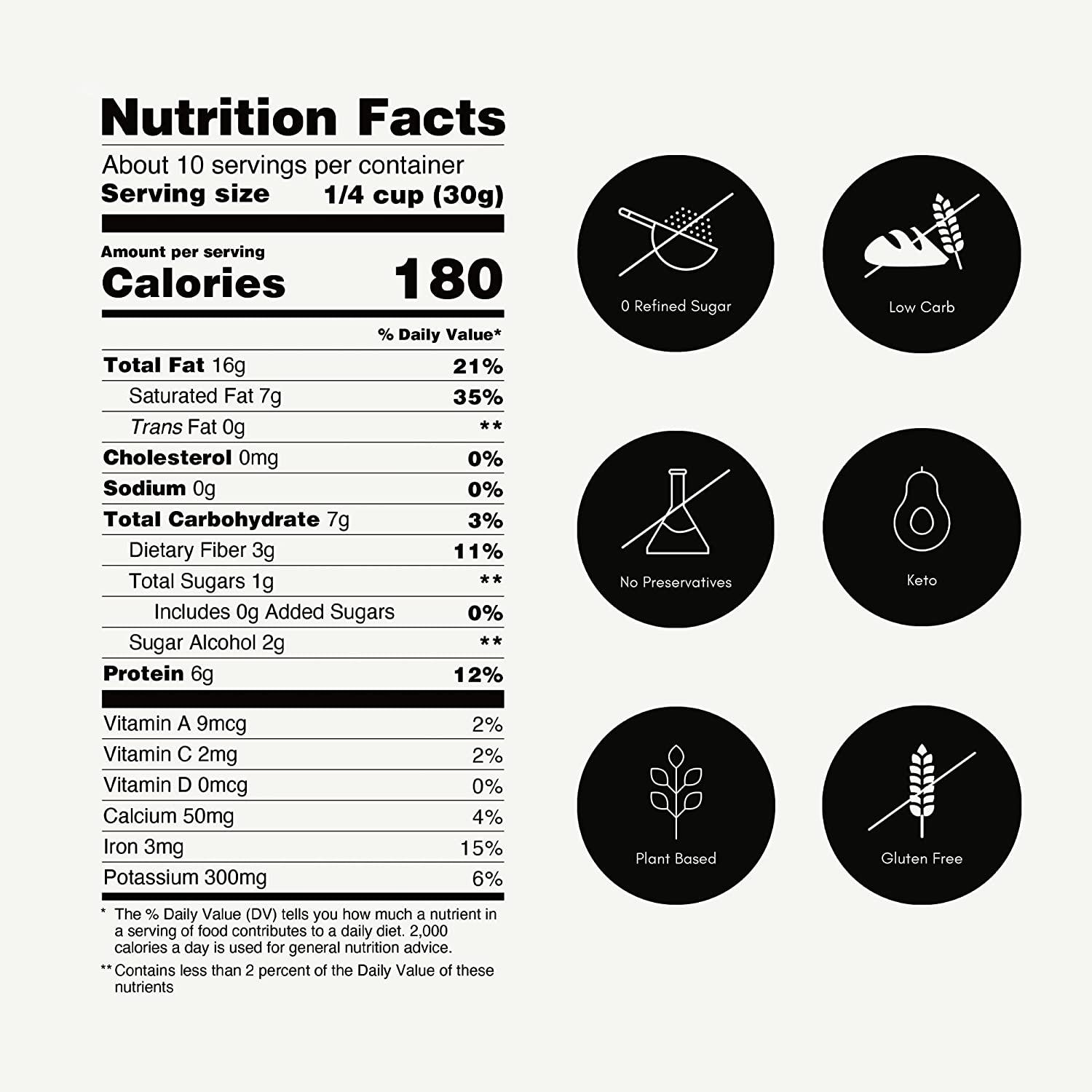 Keto Hana Keto Nut Granola (11oz), Coconut & Almond Plant Based Low