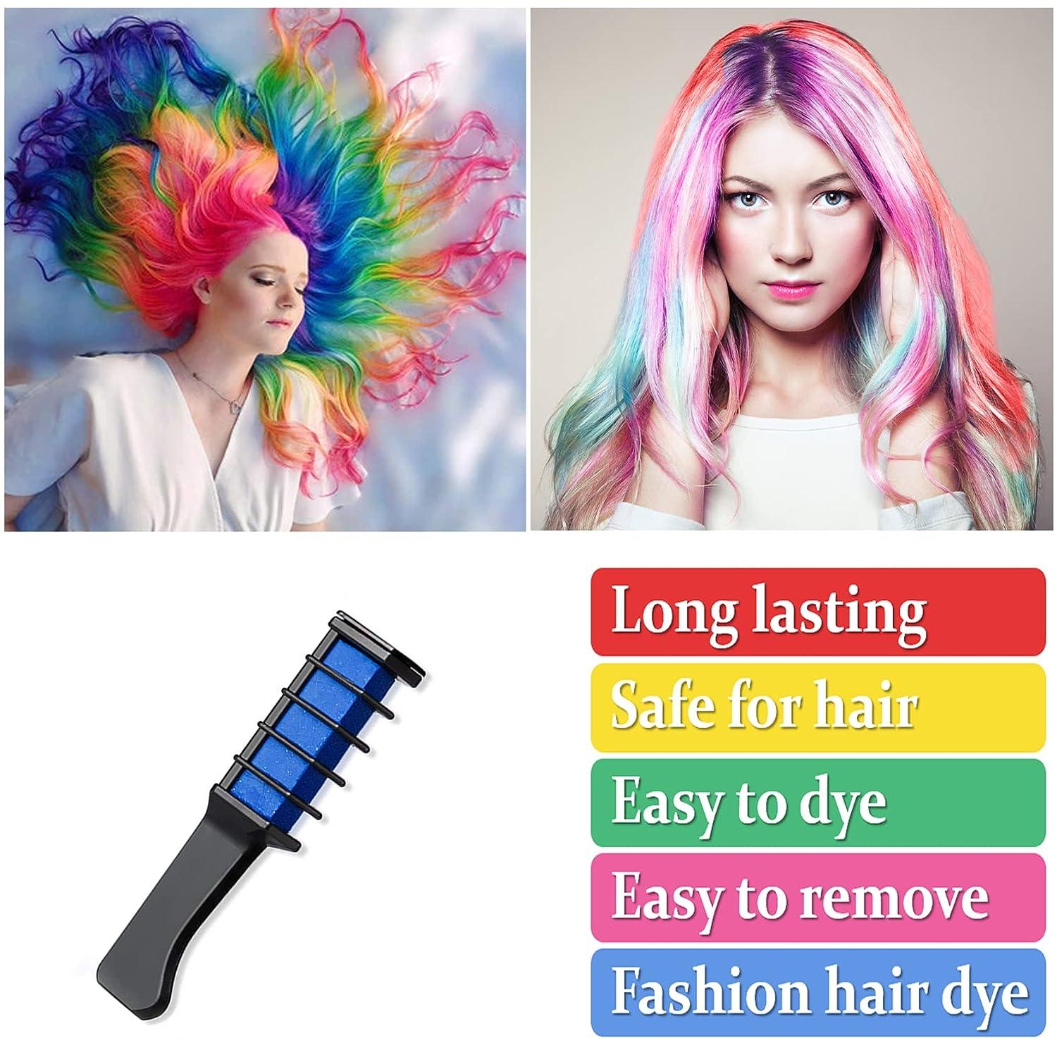 10 Color Hair Chalk for Girls Temporary Hair Color Dye for Kids,Washable  Hair Chalk Comb,Gifts for Girls Age 8-12,Best Creative Gifts for Children's