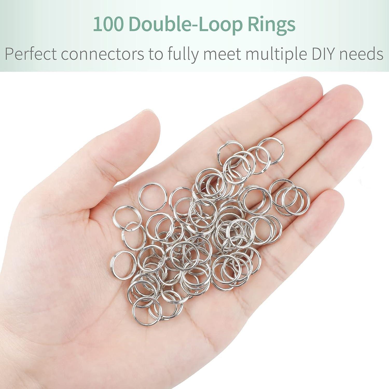 Aylifu 200pcs 2 Sizes Gold Plated Stainless Steel Split Rings Jump Ring Connectors Jewelry Connector Rings for Jewelry Making Bracelet Earrings