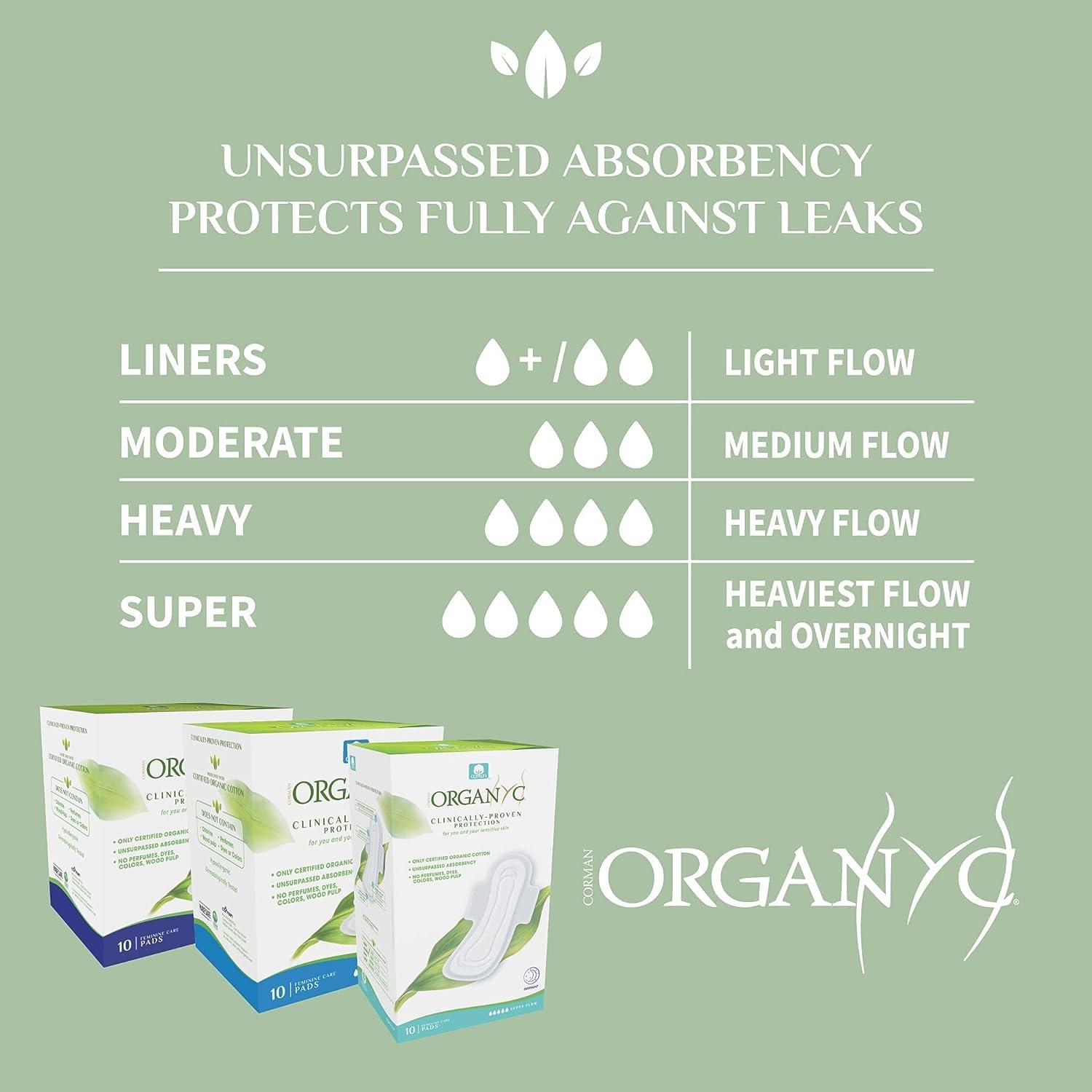 Organyc 100 Certified Organic Cotton Feminine Pads