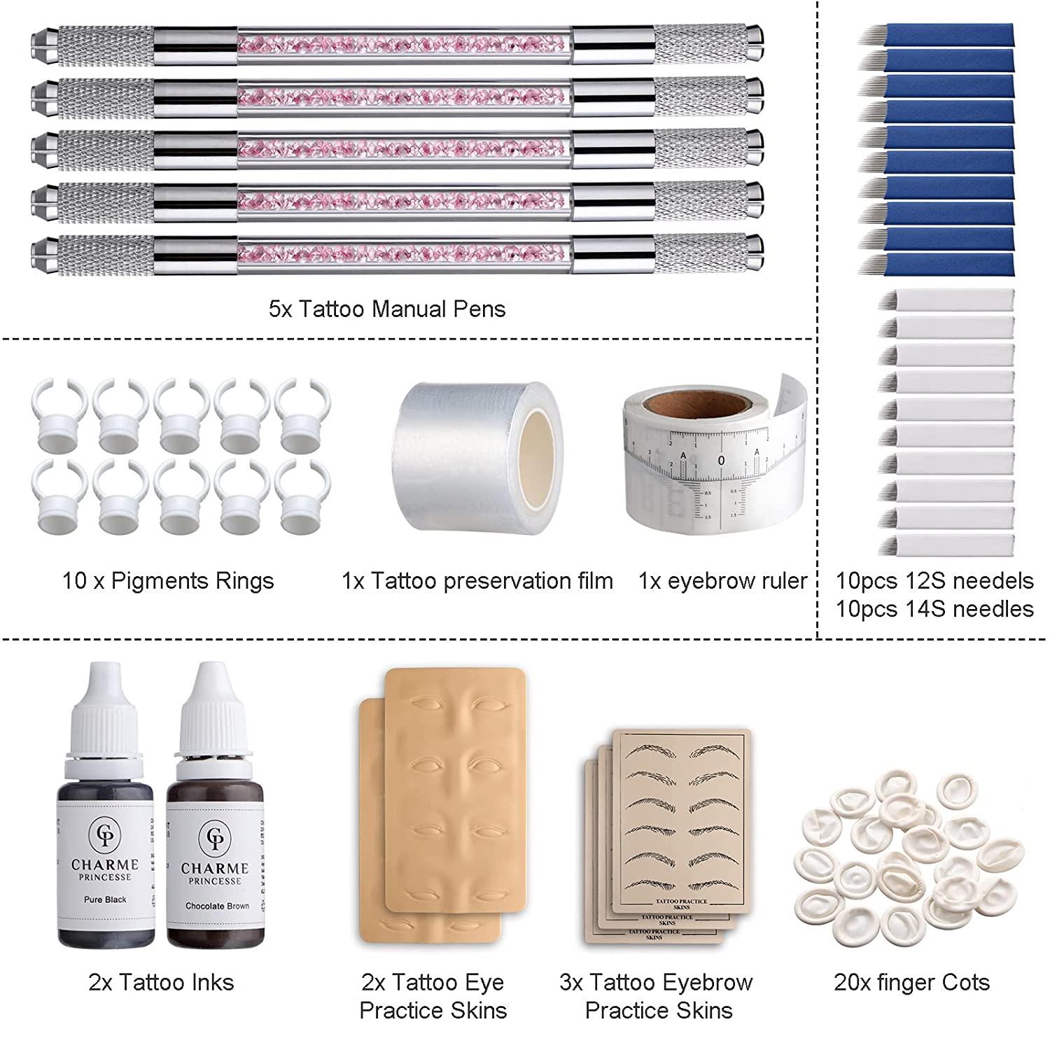 Charme Princesse Eyebrow Microblading Kit Double Sided Manual Pen Kit
