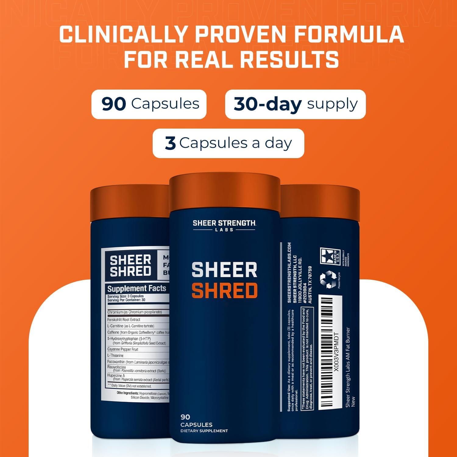 Sheer Strength Labs Premium Thermogenic Supplement for Men - Powerful  Capsaicin L-Carnitine Forskolin & Rauwolscine - 30-Day Supply | Buy  Internationally | Buy Now with Express International Delivery | GoSupps.com