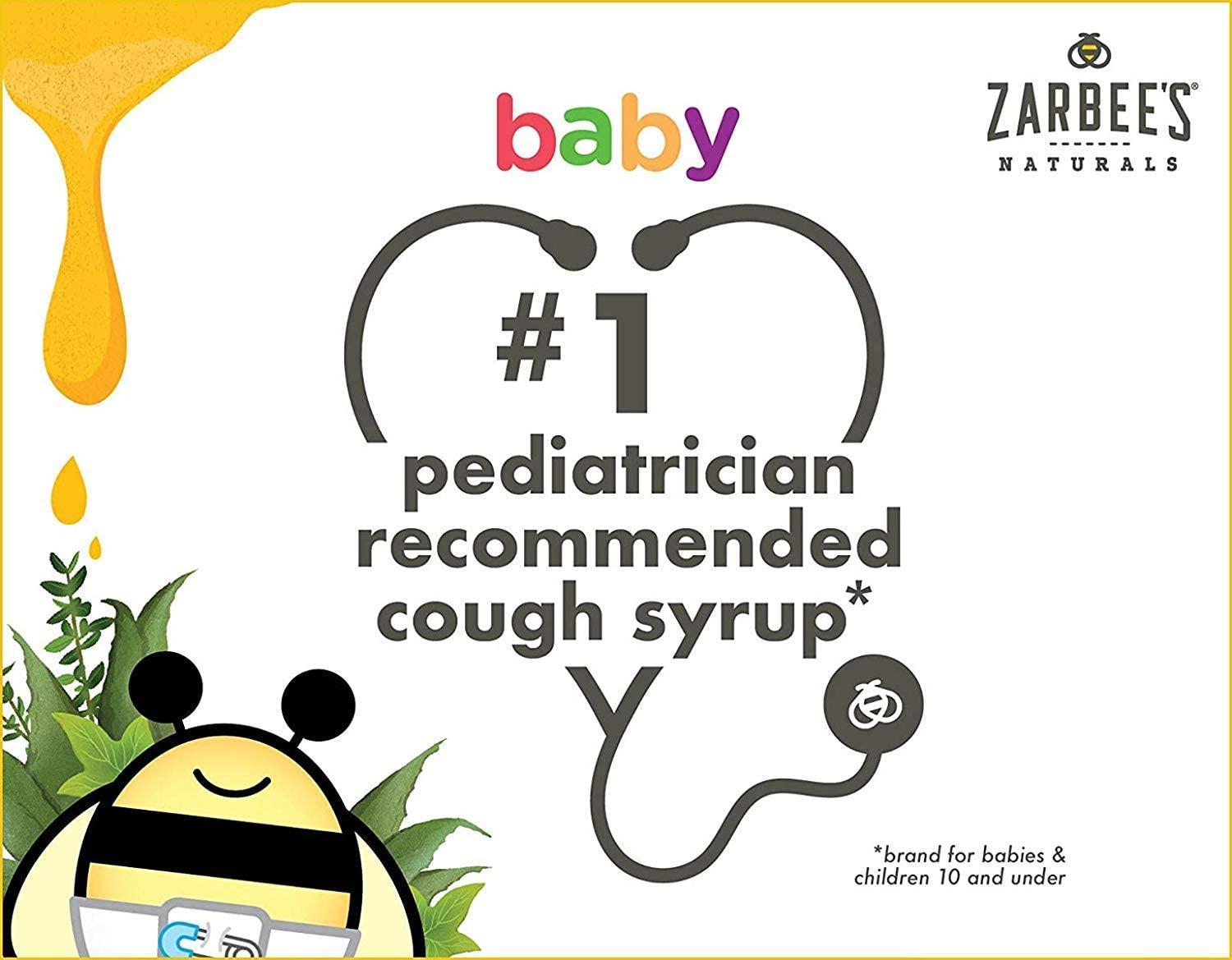Zarbee's Baby Cough Syrup + Mucus with Organic Agave and Ivy Leaf On