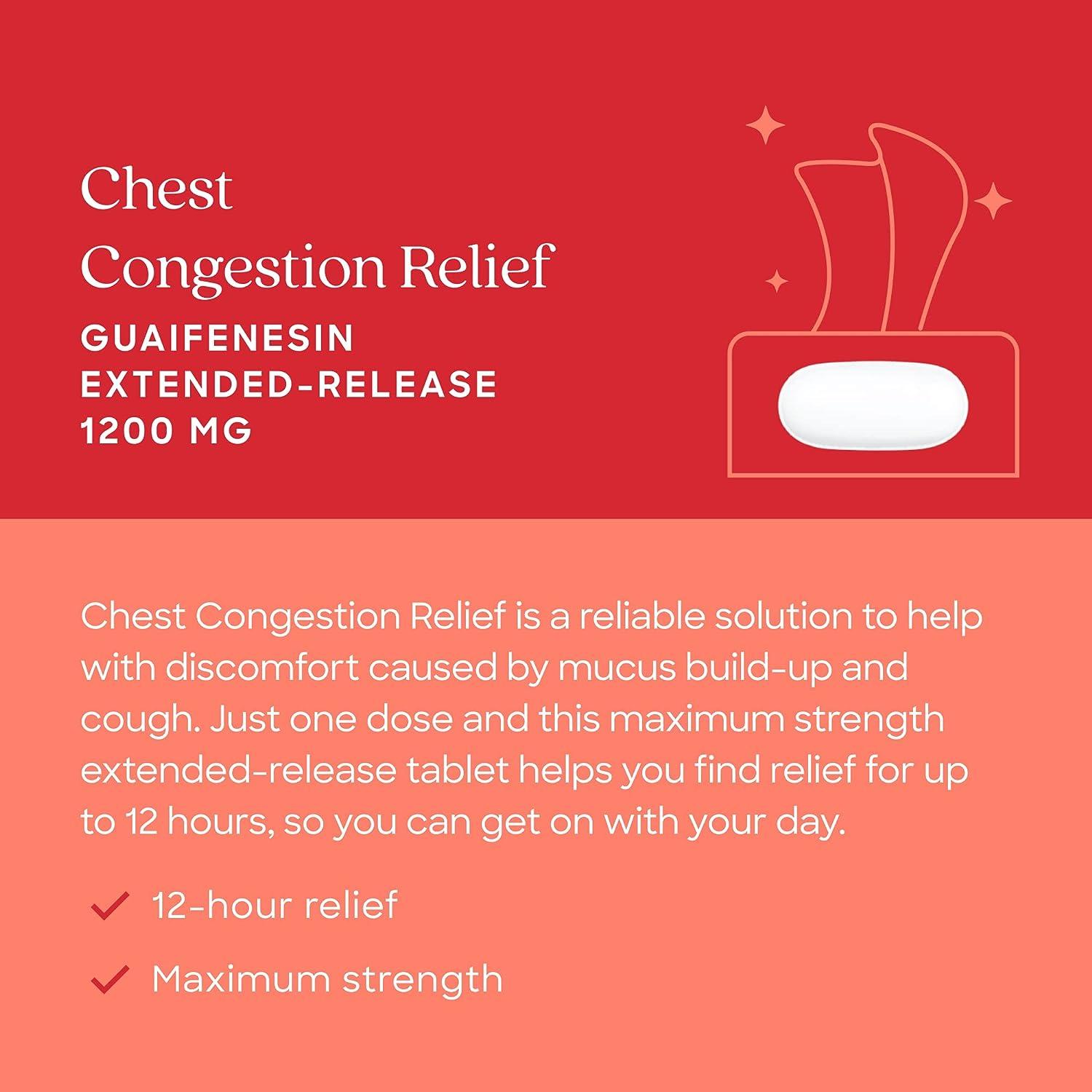 BETR REMEDIES Chest Congestion Relief Max Strength Expectorant 1200