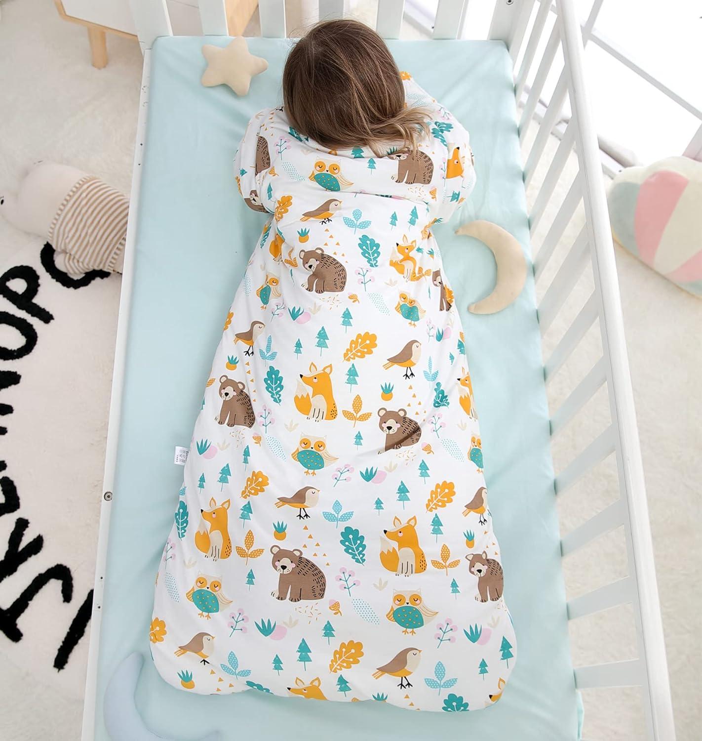 Sacco a pelo con maniche lunghe in pile per bambini, adatto per autunno