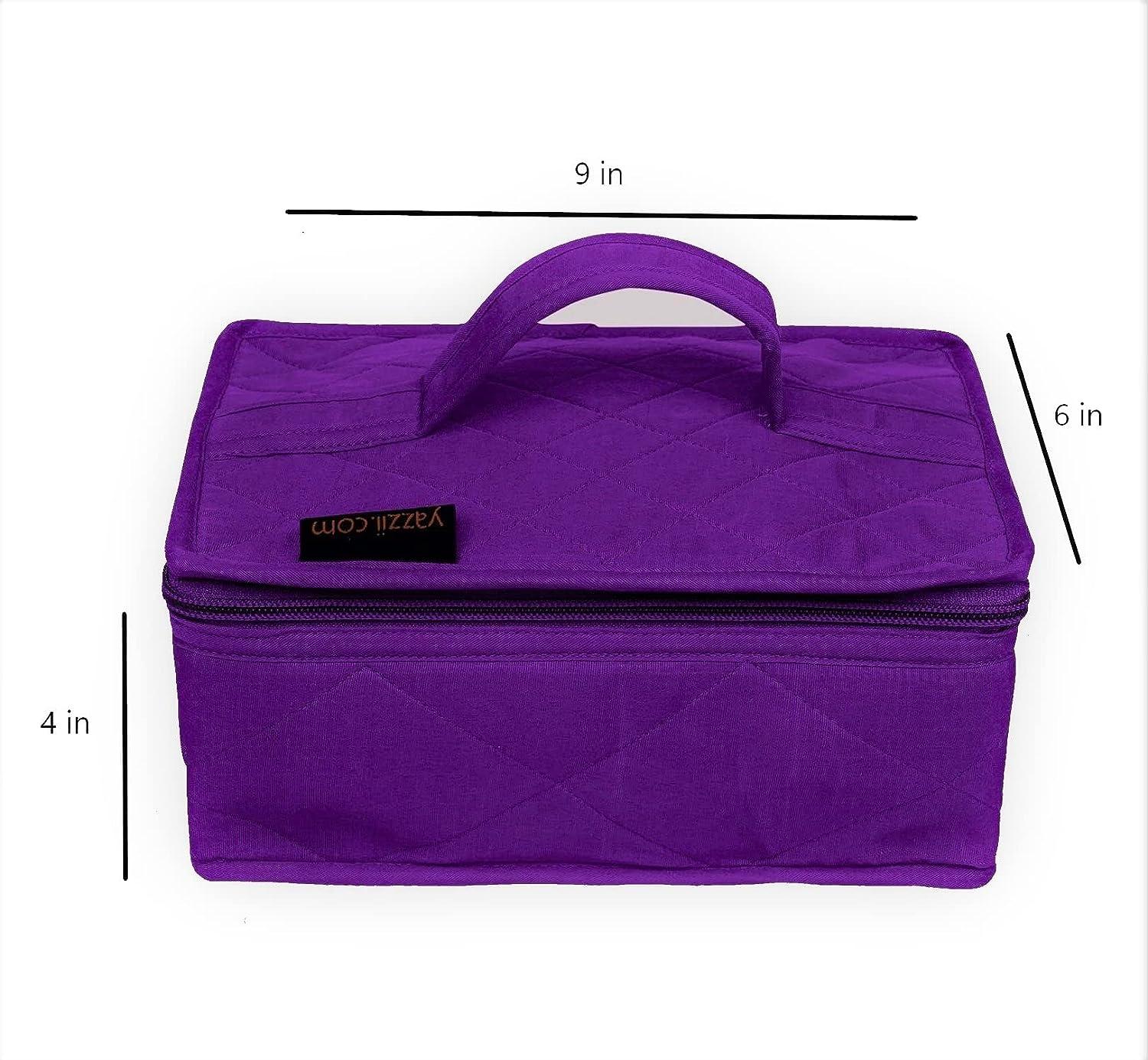 Yazzii 4 Pocket Crafter s Organizer Tote Arts & Crafts Storage Tote Bag -  Multipurpose Storage Organizer for Crafts Sewing Jewelry Make Up Purple