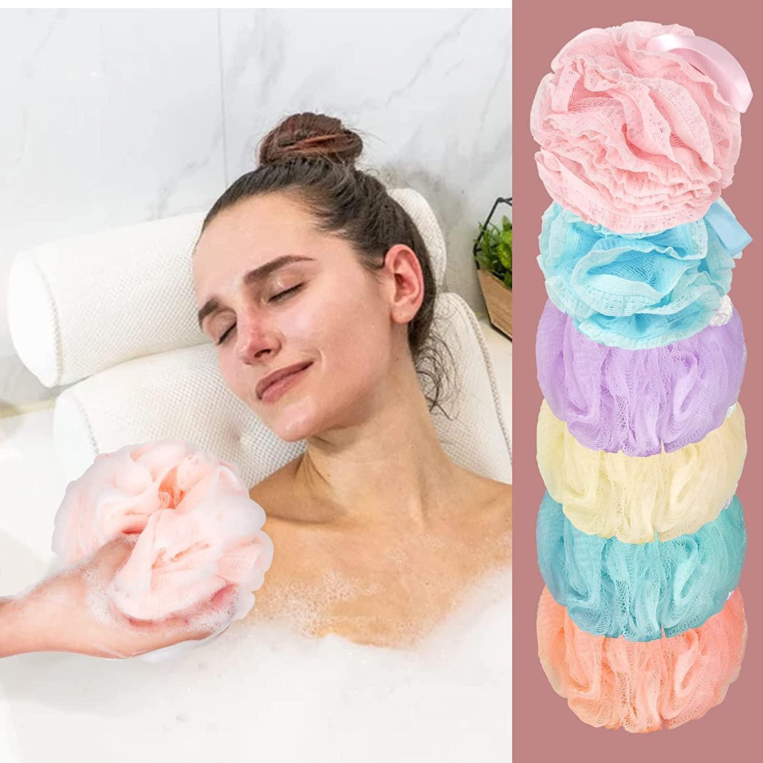 Bath Loofah Sponge 50g/Piece JOXIHACH 6pcs Exfoliating Bath Sponge Body