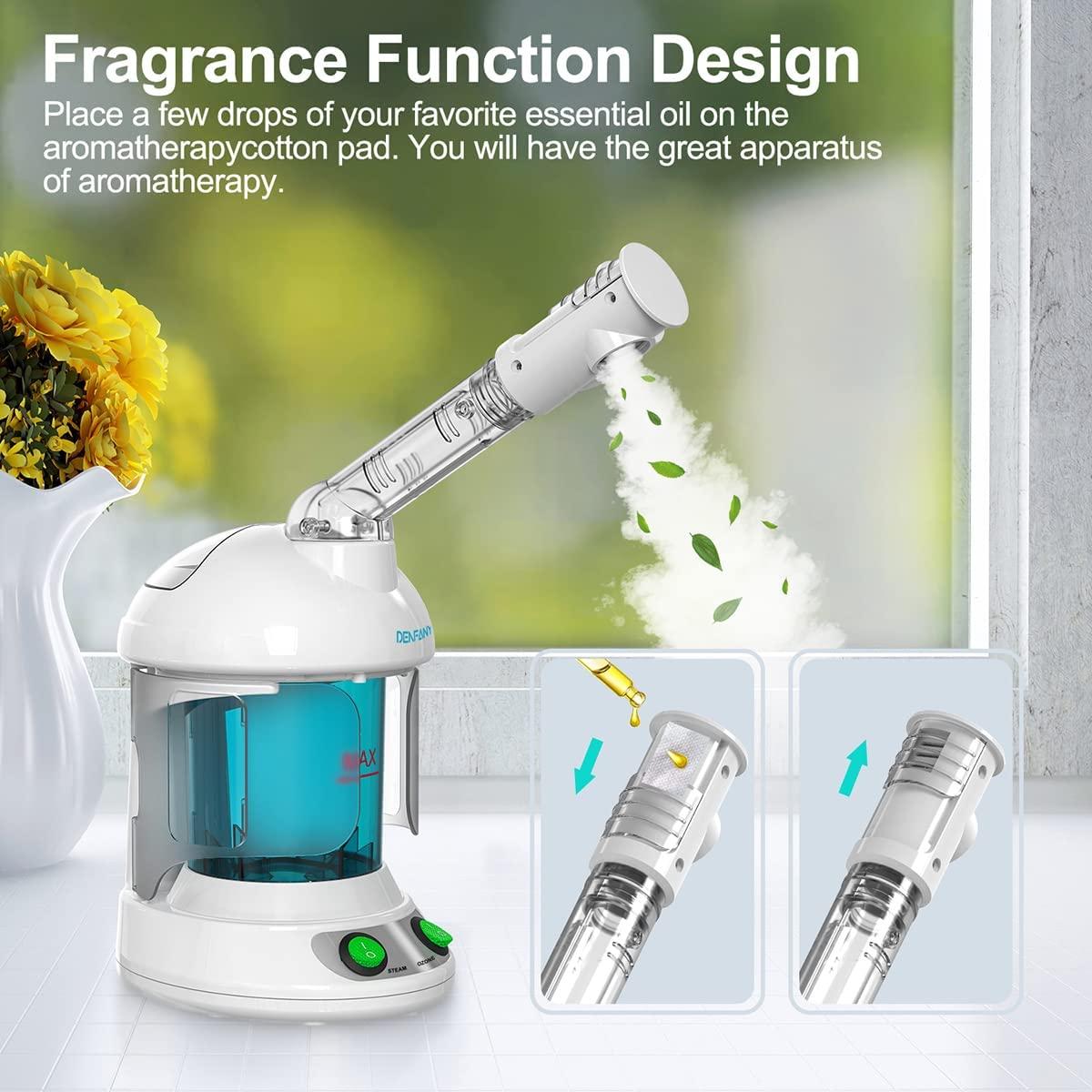 DENFANY Nano Ionic Face Steamer with Extendable 360° Rotatable Arm