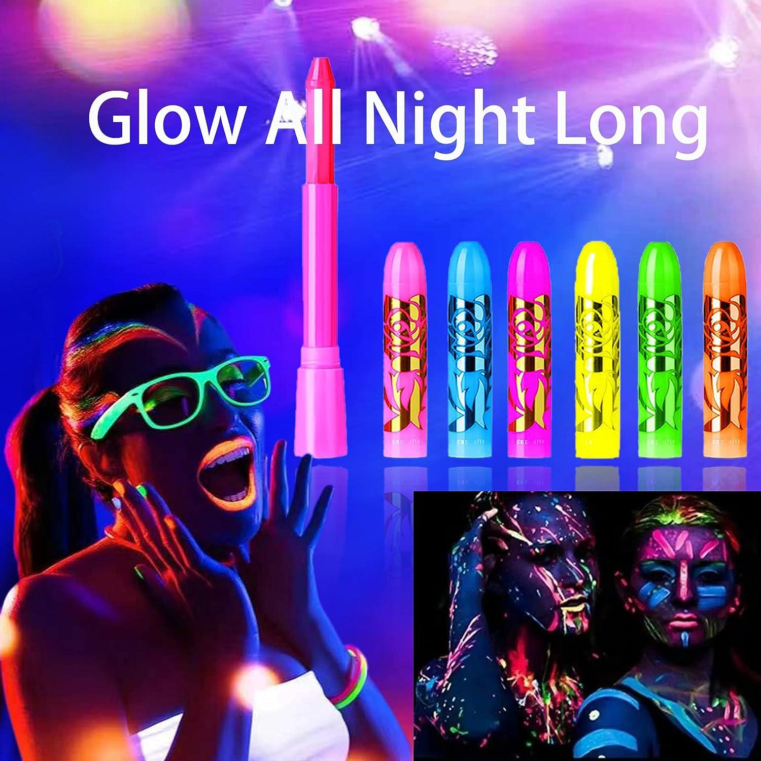 Halloween Glow In The Dark Face Black Light Paint Uv Neon Face & Body Paint  Crayon