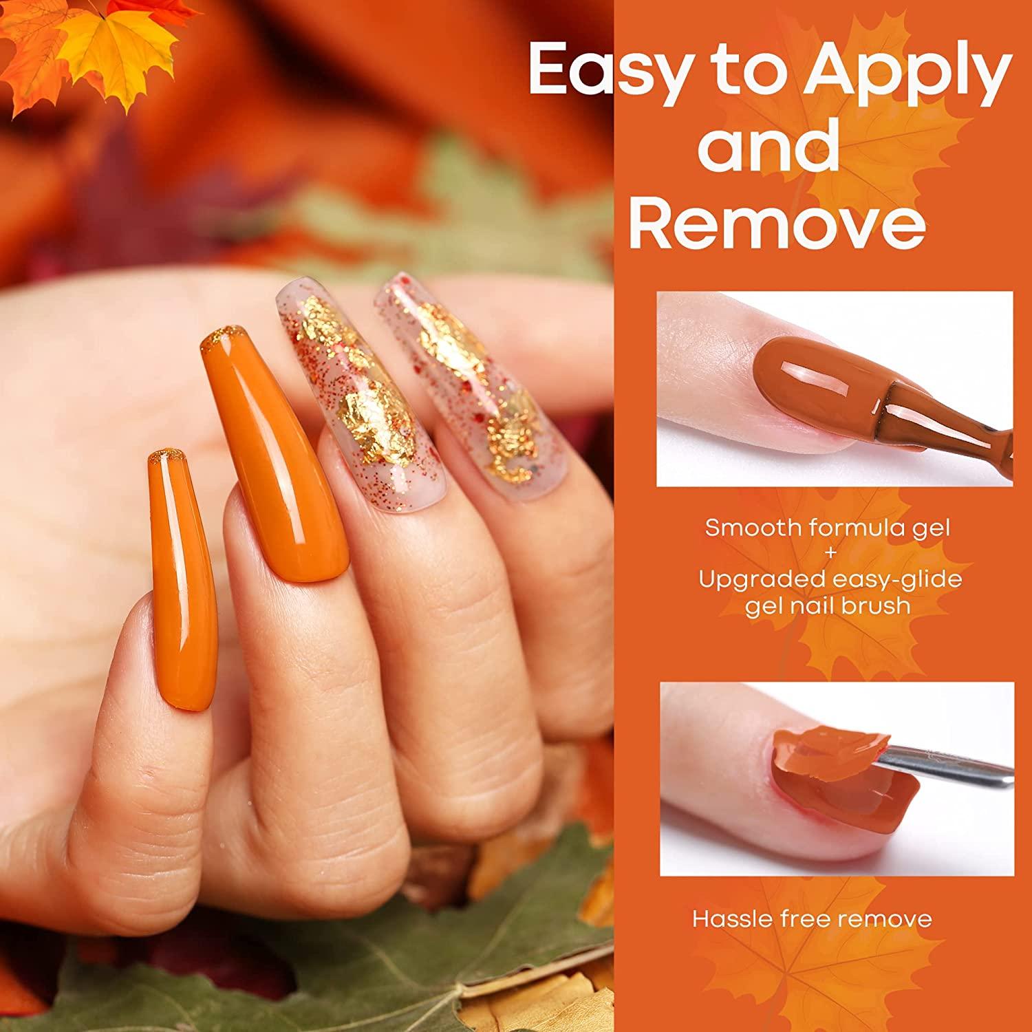 fall pumpkin spice - nail art, inspiration - essie