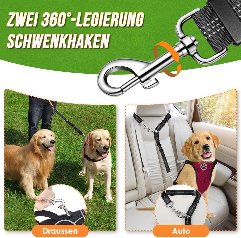 NASJAC Double Dog Leash - No Tangling 360 Rotatable Adjustable  Shock-Damping Bungee for Small to Large Dogs | Durable Reflective Design  for Training & Running | Buy Now with Express International Delivery |  GoSupps.com