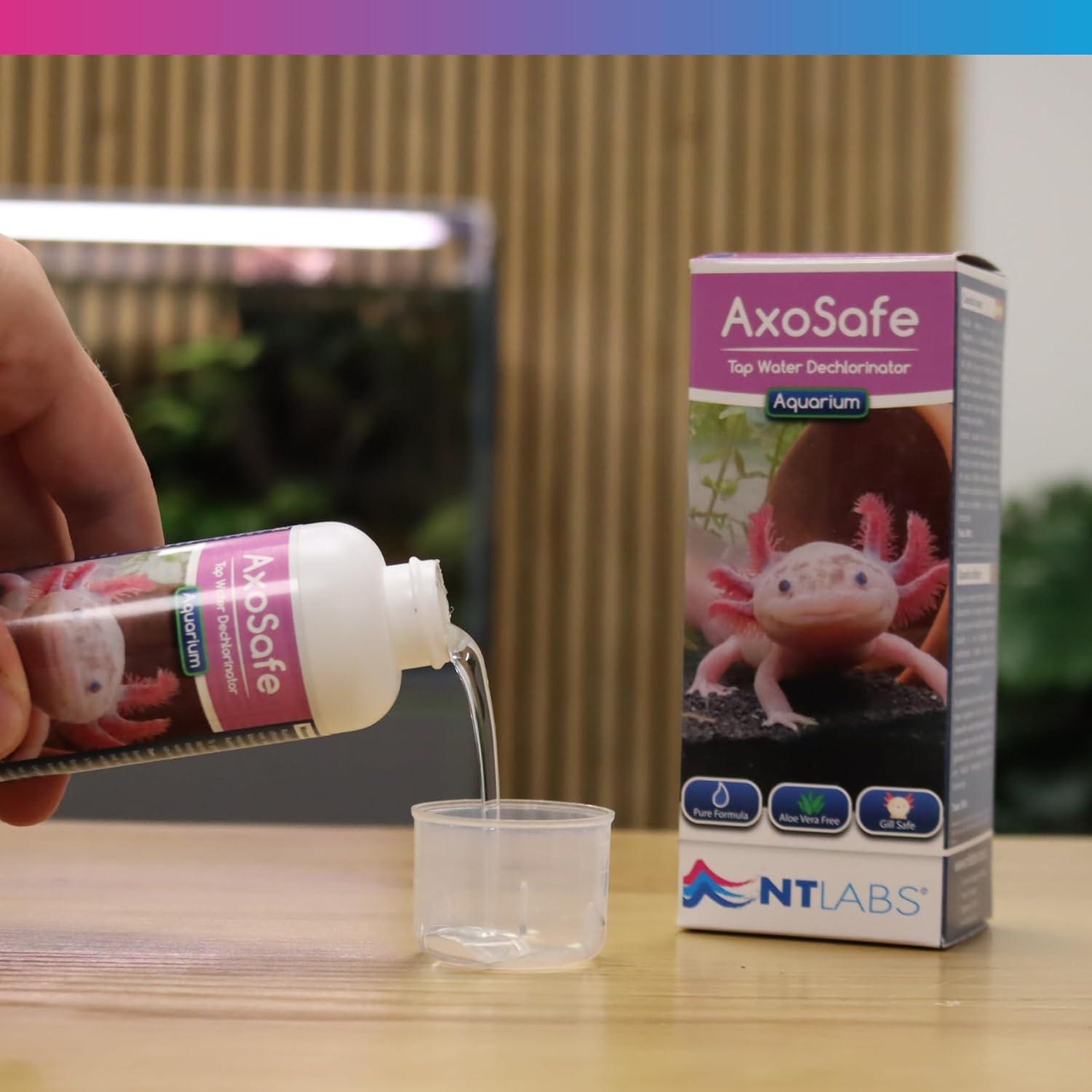 NT Labs AxoSafe For Axolotl Aquariums Removes Chlorine Halogens Chloramine Free From Aloe Vera