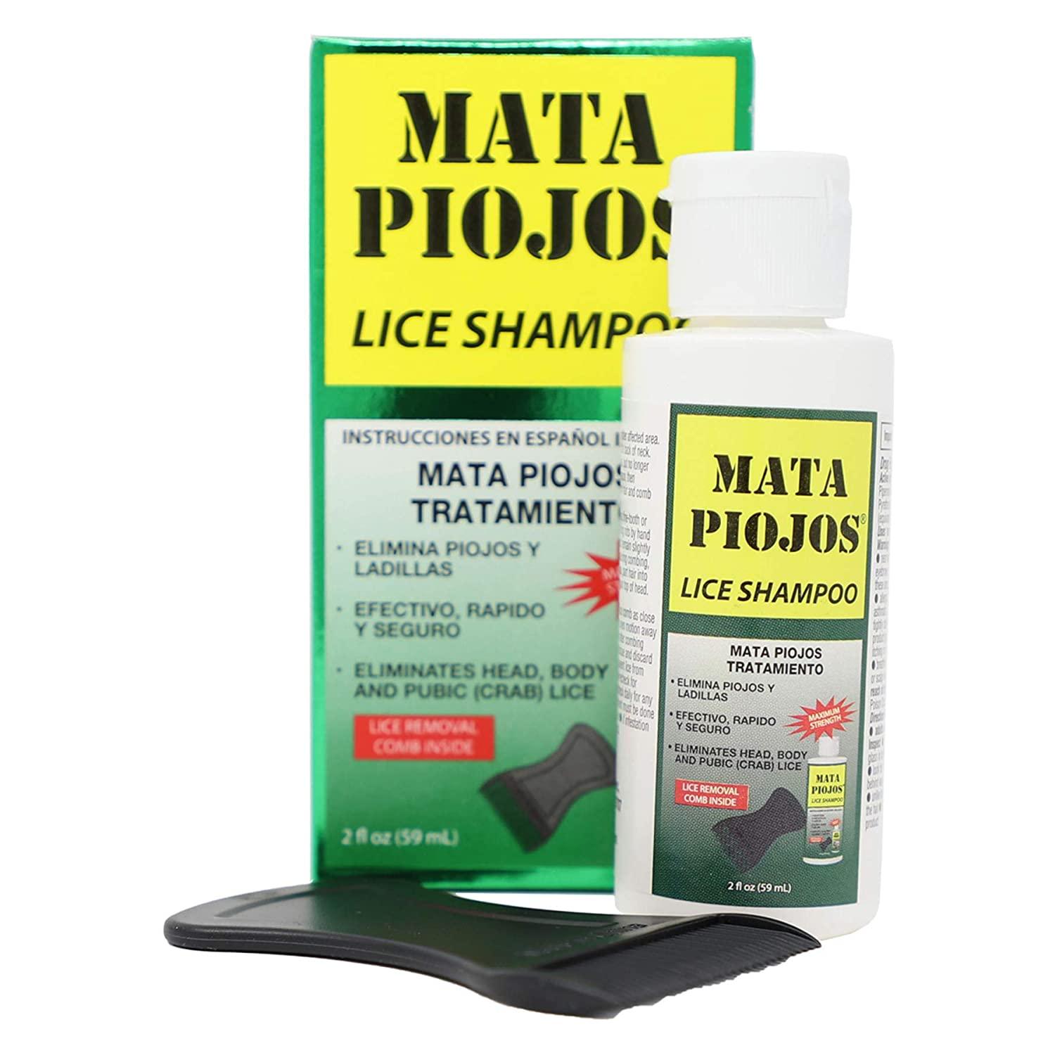 Mata Piojos, Lice and Nit Treatment Shampoo, For Kids and Adults, 2 FL