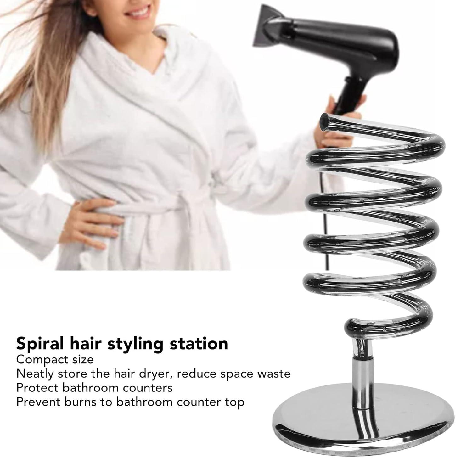 Spiral Hair Dryer Stand Ultimate Hair Styling Station for Salon