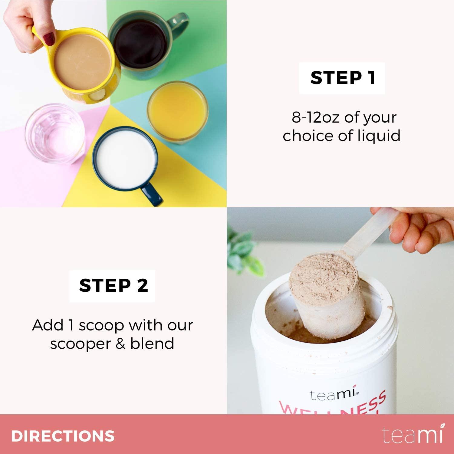 Teami Wellness Vegan Protein Powder Organic Ingredients (14 Servings