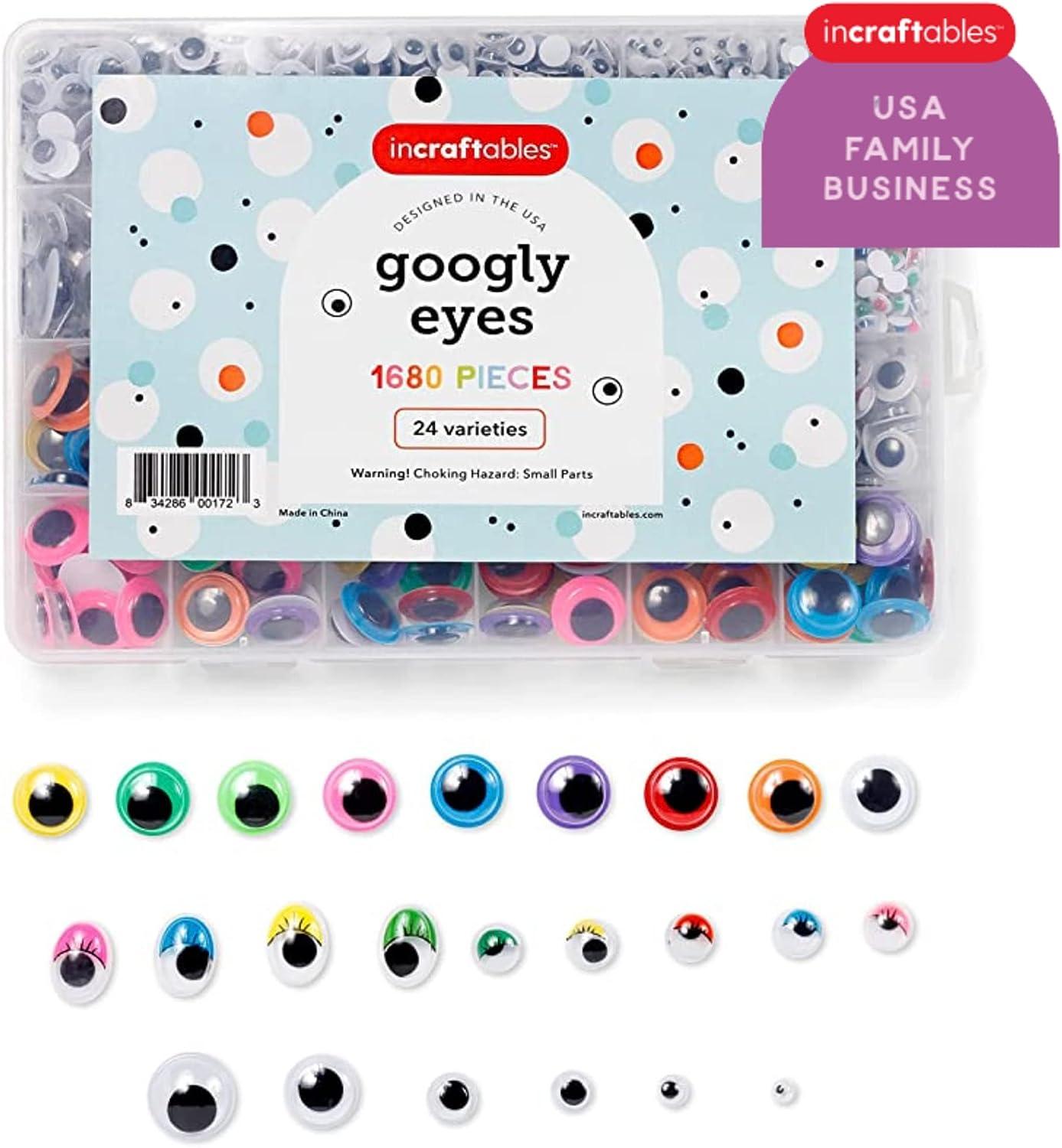 200x SMALL - LARGE GOOGLY EYES Craft Kids Fun Embellishment Flat Back Wiggly