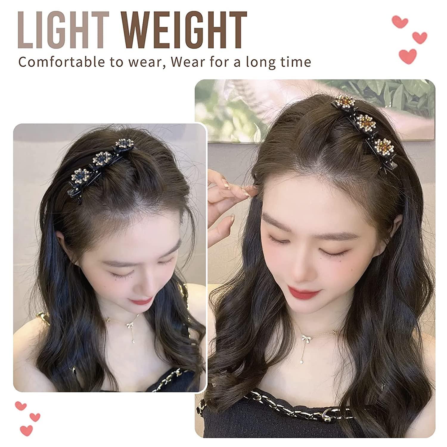 【threetimes】Crystal tht hair clip Amazon.com : WORTL 3.5 Inch Square Metal Large Claw Clips, 4