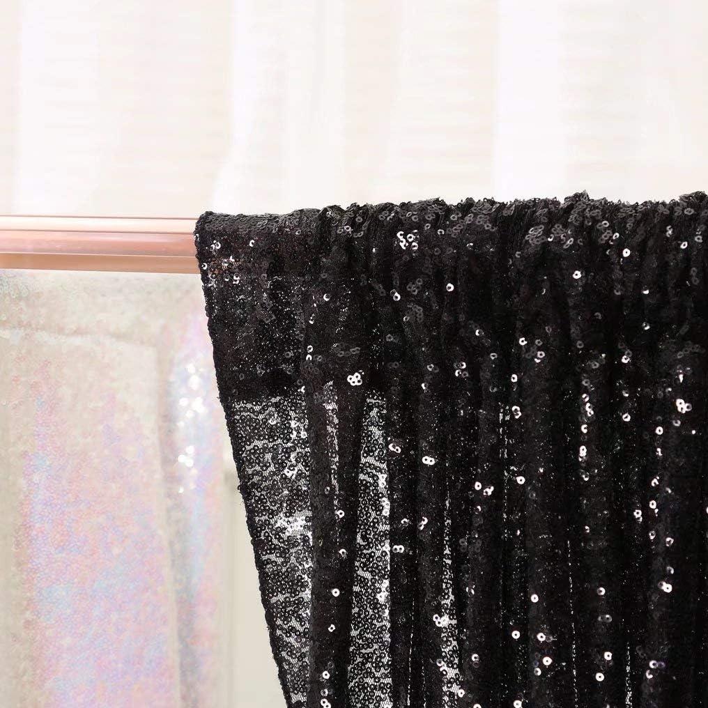 4 Panels Black Backdrop Curtain For Parties Wrinkle Free Black Photo Curtains Backdrop Drapes