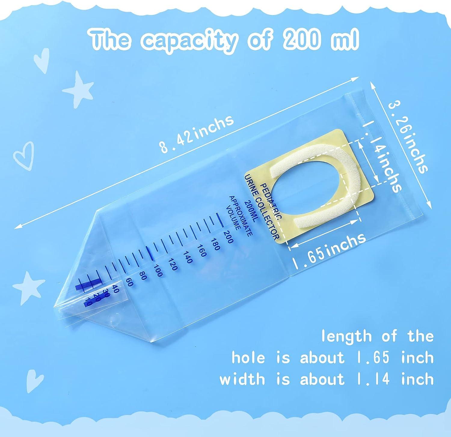 20 Pcs Pediatric Urine Bag Collectors Clear Urine Catcher Pouch