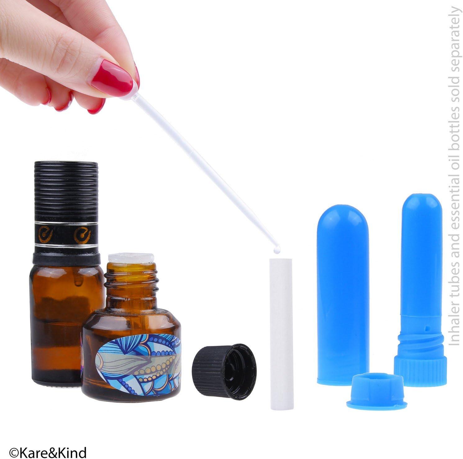 Kit Ricambio Stoppini Per Inalatori Nasali Kare & Kind | 50 Stoppini Cotone, 78 Adesivi, 2 Contagocce - Per Oli Essenziali - Foto 12