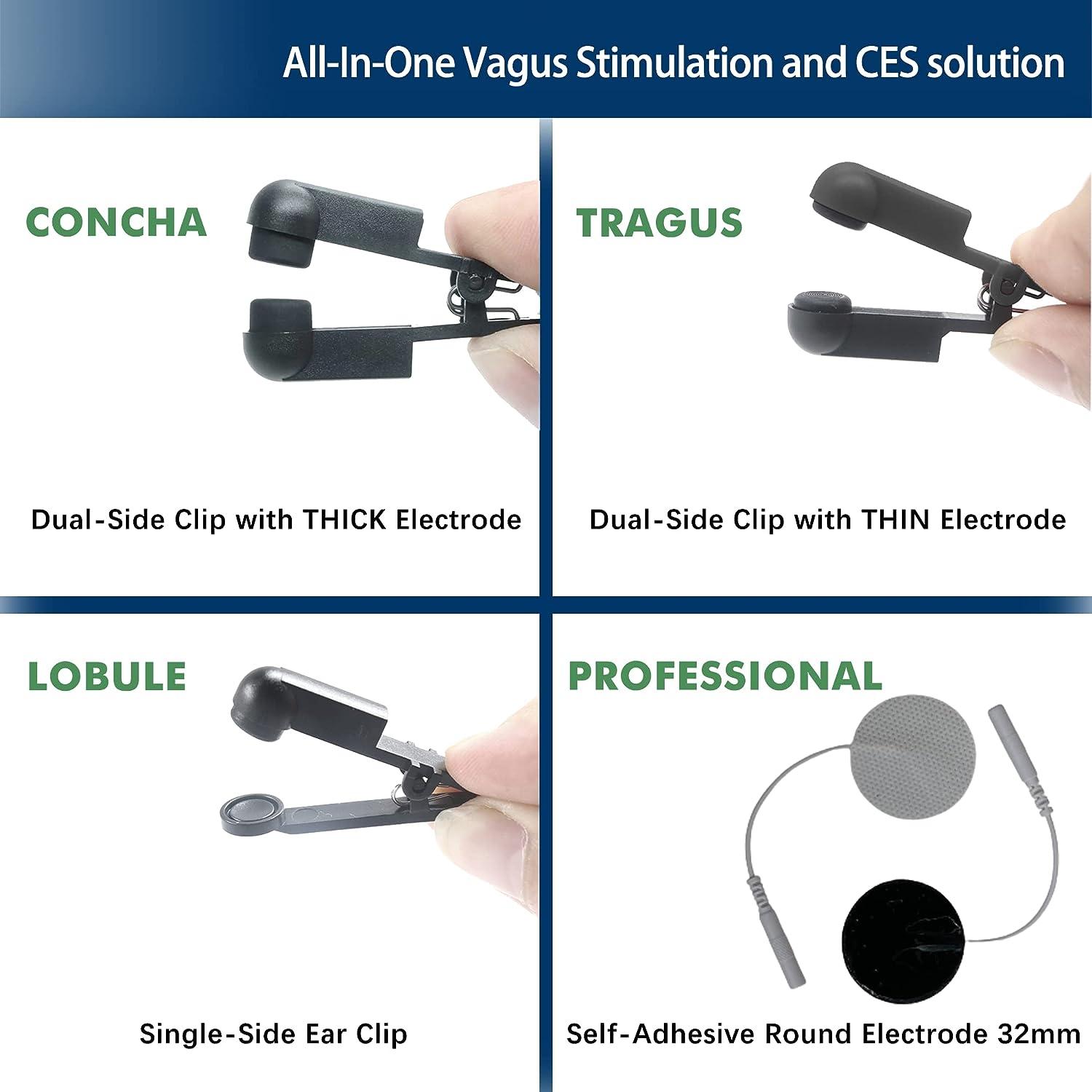 Ear Clip Electrodes for CES Sleep TVNS Vagus Nerve Stimulation for
