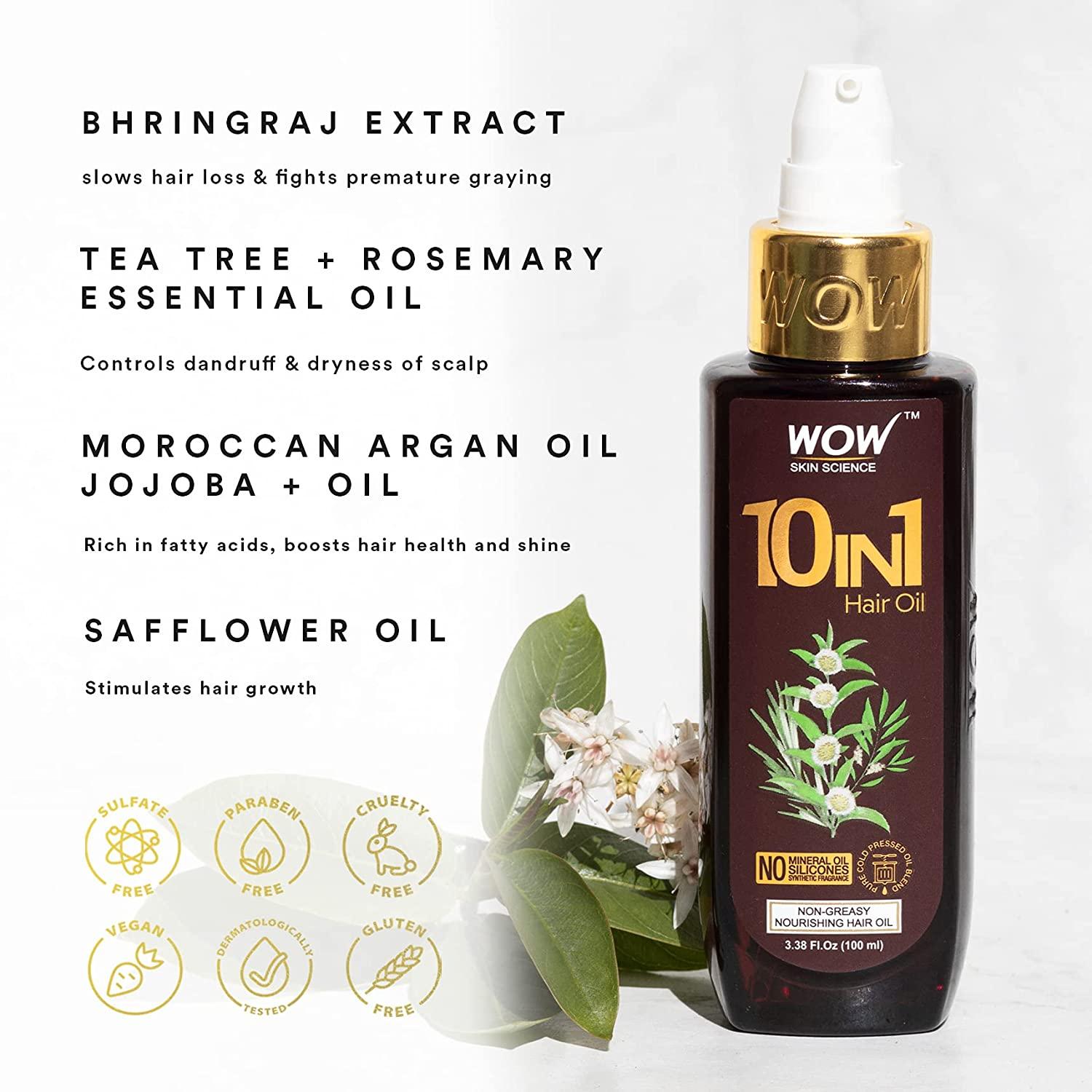 Wow Skin Science 10 in 1 Miracle Hair Oil 6.8 fl oz (200 ml)