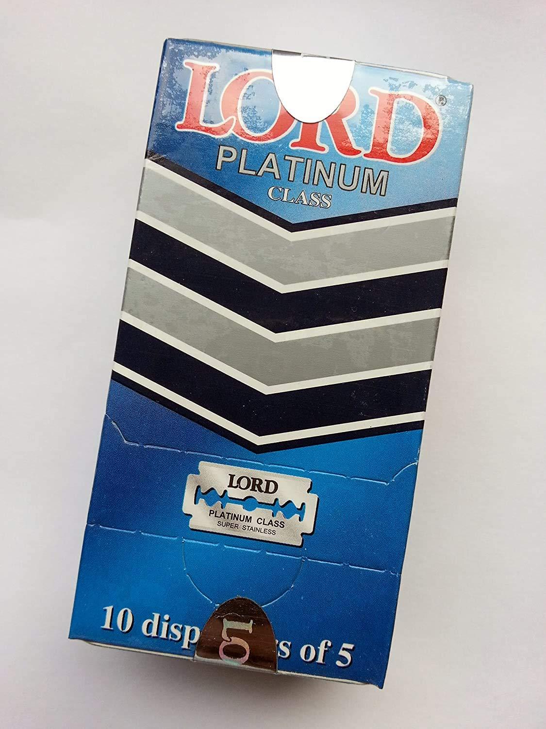 50 Lord Double Edge Safety Razor Blades Platinum Class