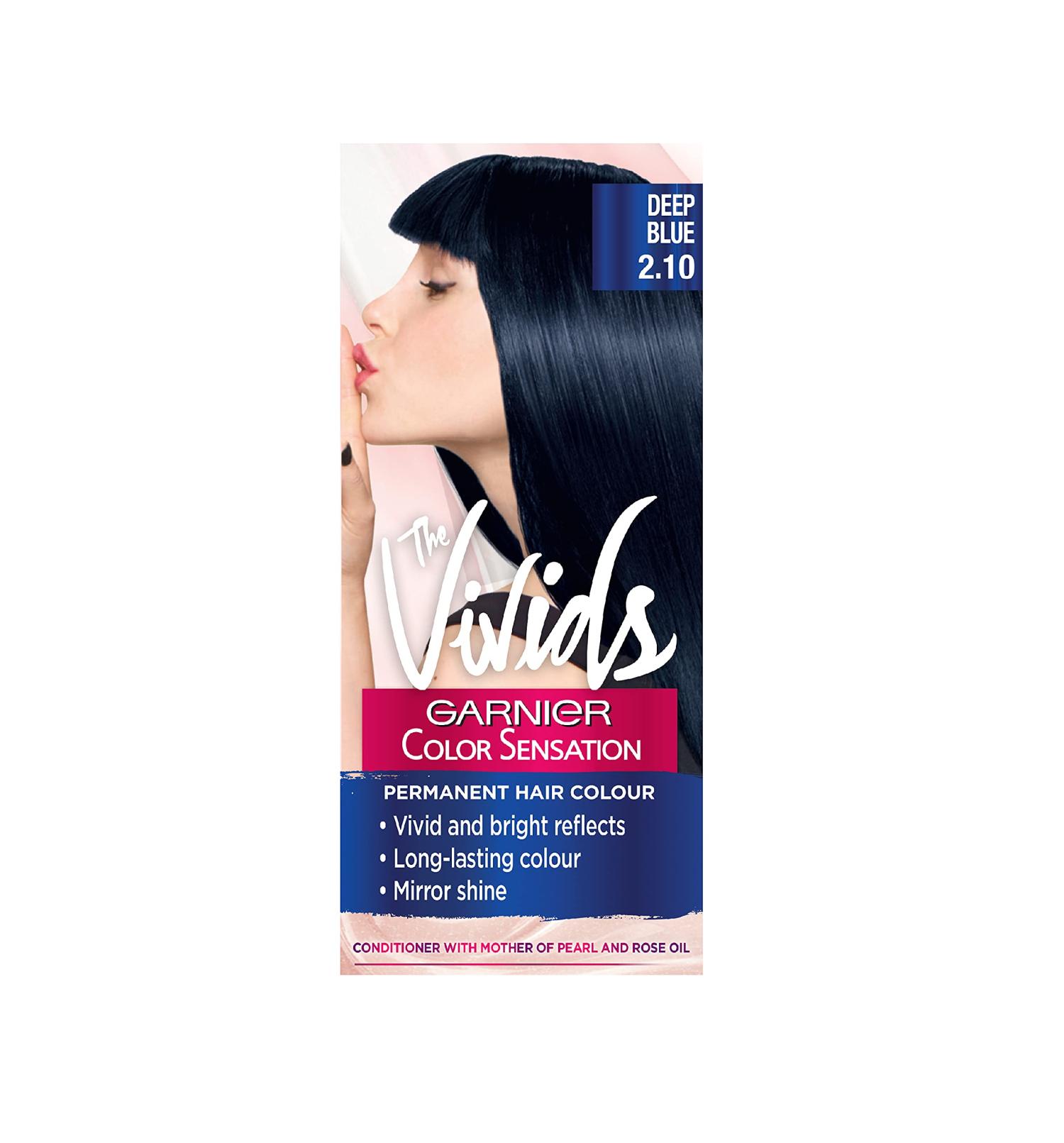 Garnier Color Sensation Vivids Permanent 2.10 Deep Blue Hair Dye | Buy ...