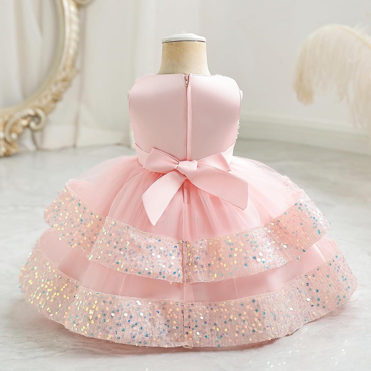 Miipat Baby Girl Sequin Tulle Party Dress 4-5 Years Pink | Formal Princess  Birthday Wedding Pageant Toddler Girls Dress | Buy Now with Express  International Delivery | GoSupps.com