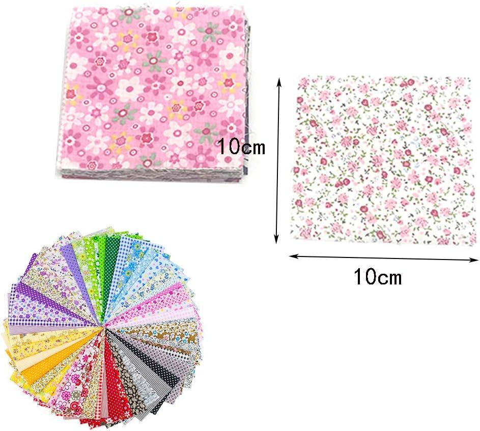 150Pcs 4 x 4 (10cm x 10cm) Cotton Craft Fabric Bundle Squares