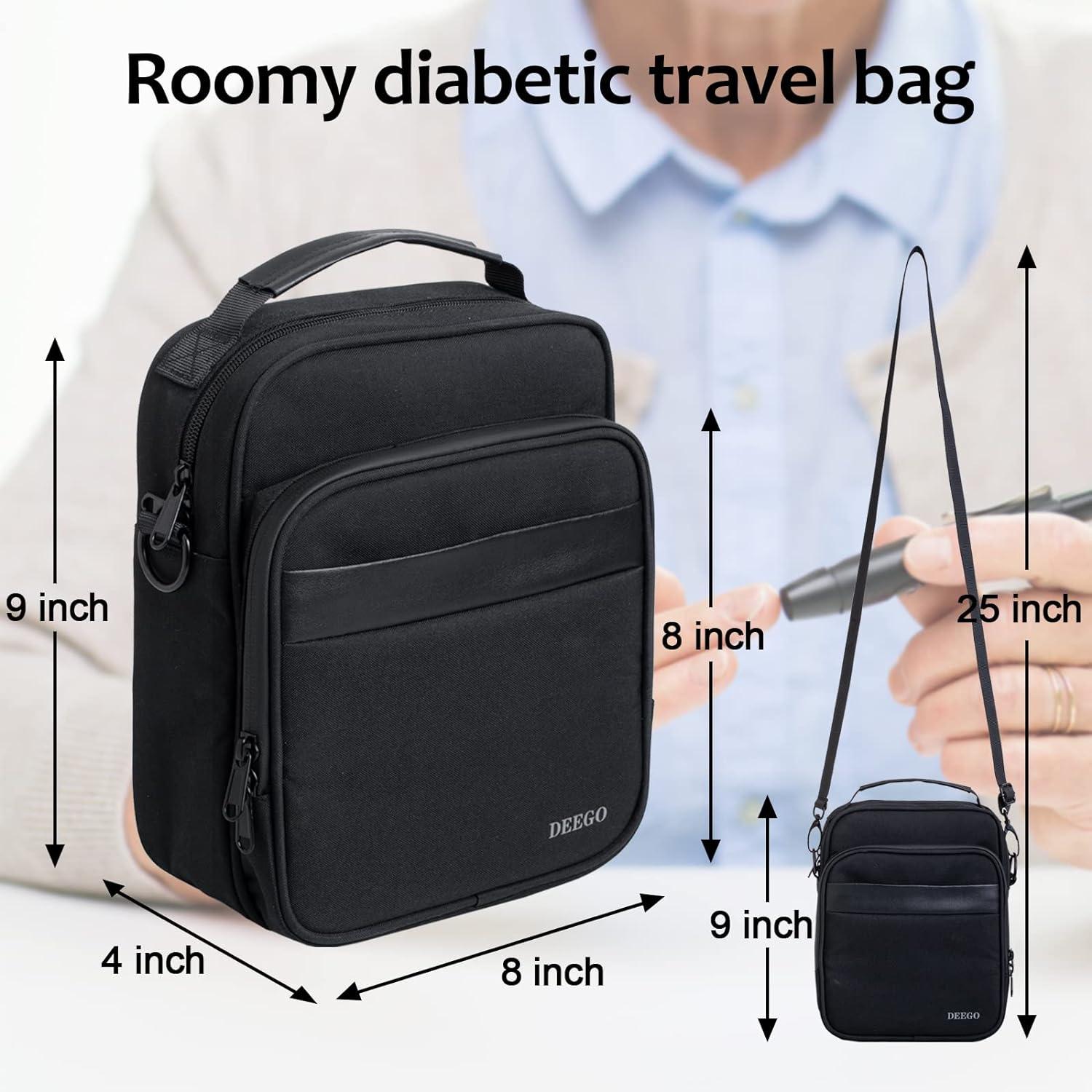 Insulin Cooler Travel Case Diabetic Travel Case with 2 Ice Pack
