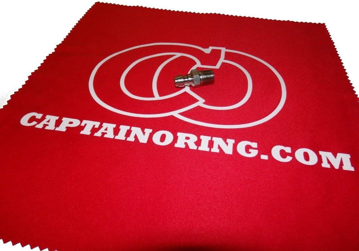 Captain ORing Paintball Air Tank Fill Nipple Bonus CO Microfiber Cloth