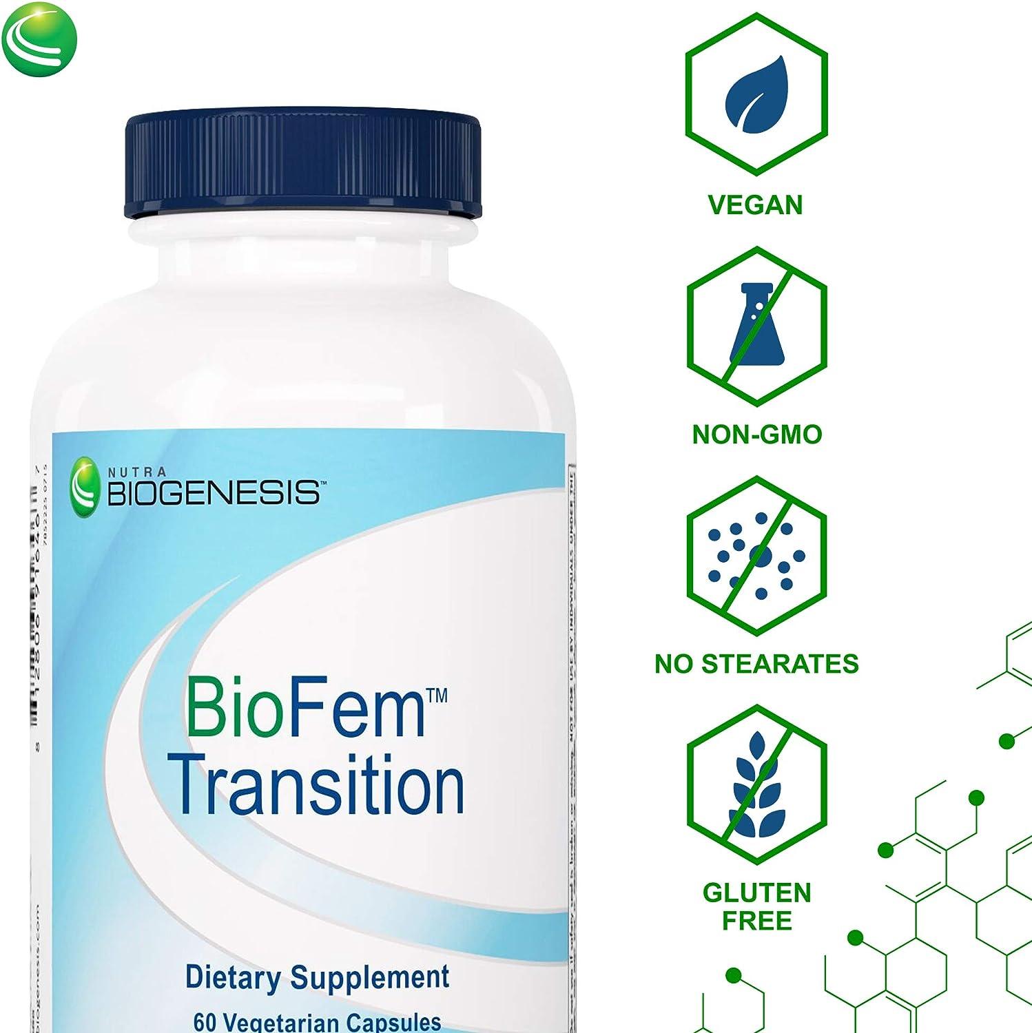 Nutra BioGenesis BioFem Transition DHEA Pregnenolone Wild Yam and