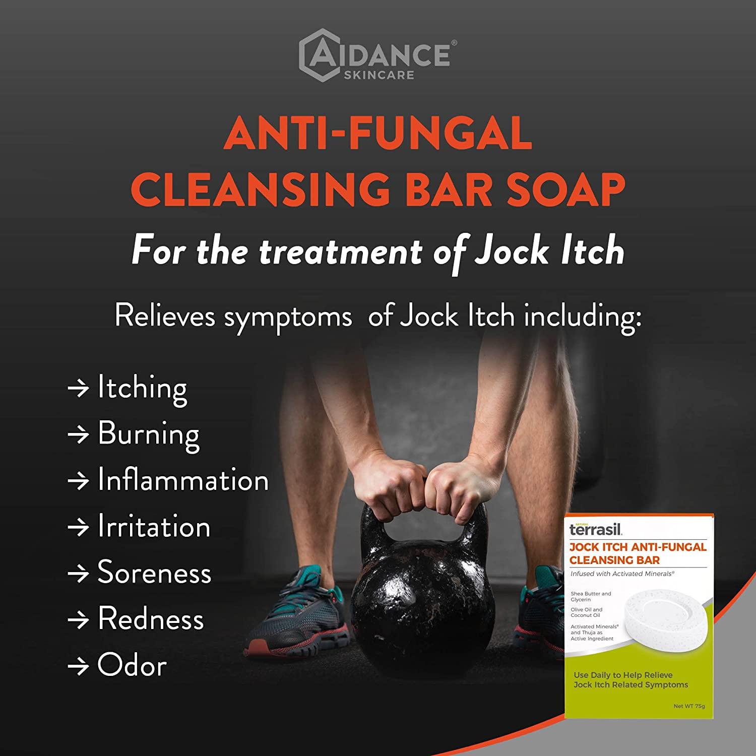 Terrasil Jock Itch Antifungal Cleansing Soap Bar for Men Treat