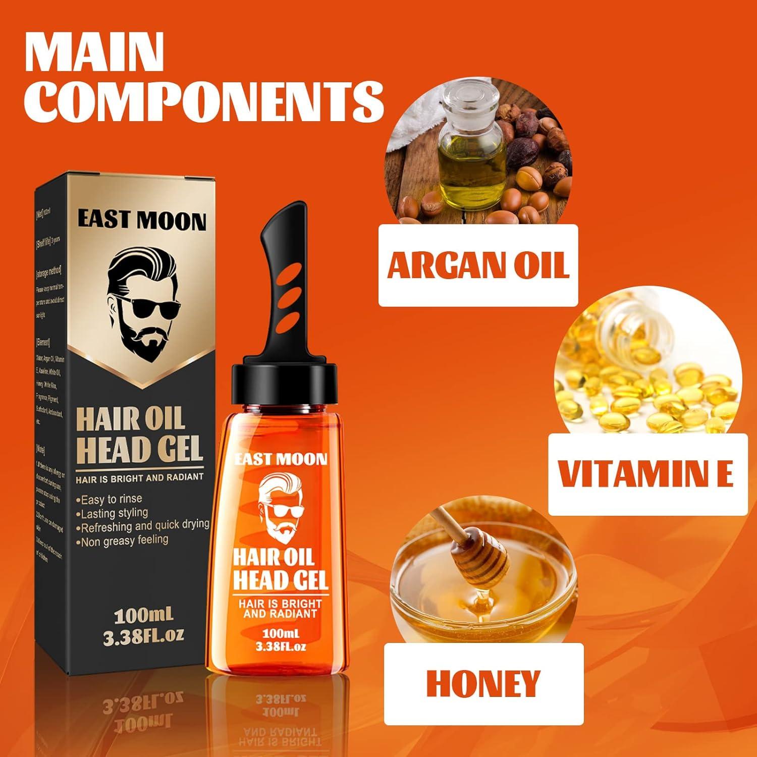 Men Hair Styling Gel with Comb 2 In 1 Hair Wax Gel With Comb Long