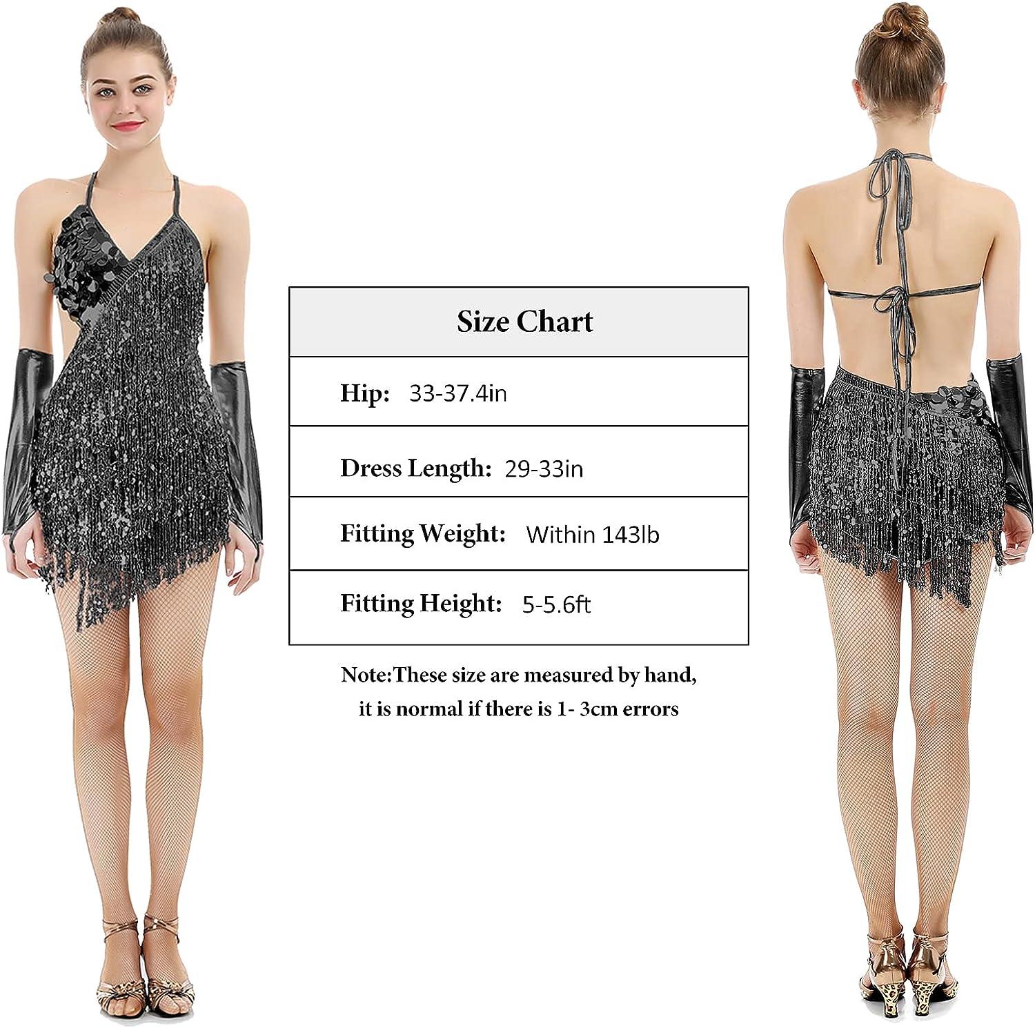 iMucci Black Latin Dance Dress with Paillette Tassel - Women's Samba Costumes Ballroom Dresses | Buy Now with Express International Delivery | GoSupps.com iMucci Black Latin Dance Dress with Paillette Tassel - Women's Samba Costumes Ballroom Dresses | Buy Now with Express International Delivery | GoSupps.com