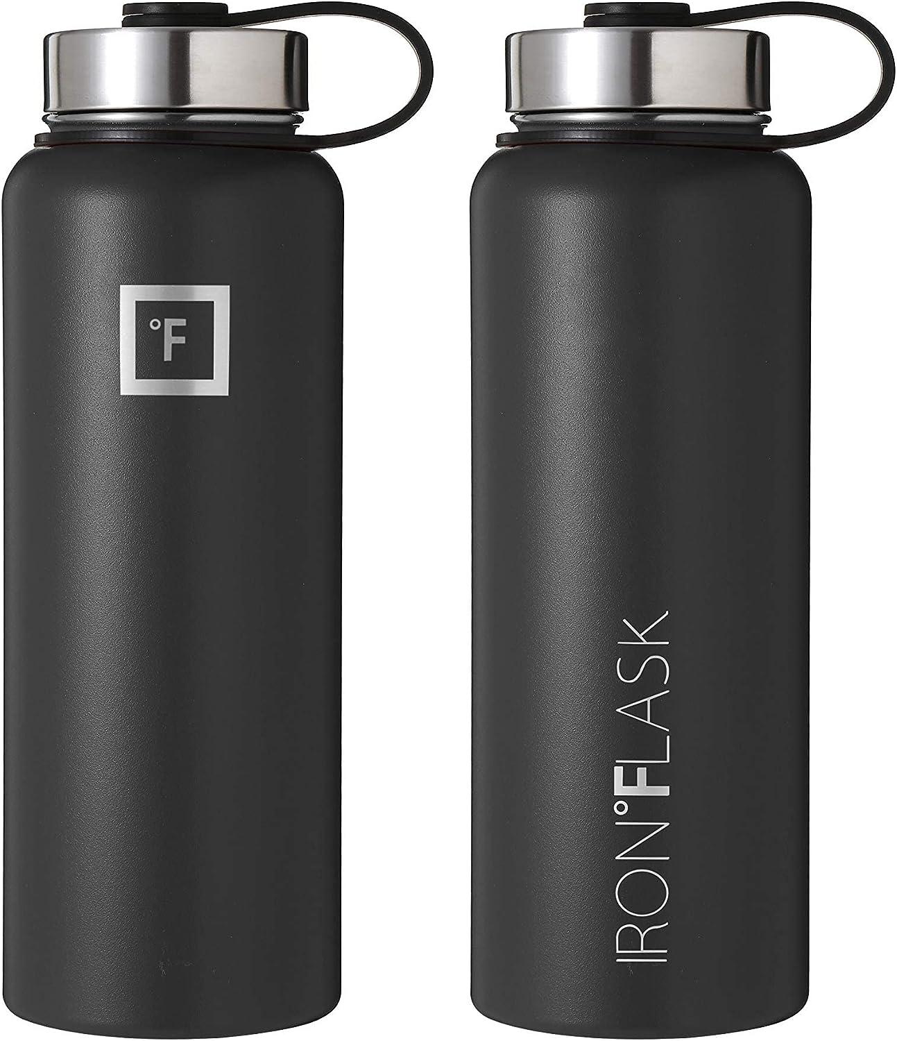 Iron Flask Sports Water Bottle - 3 Lids - 40 oz - Day & Night