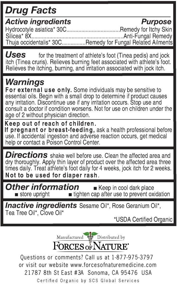 Forces of Nature Natural Organic Athlete's Foot Treatment (4ml) Non GMO