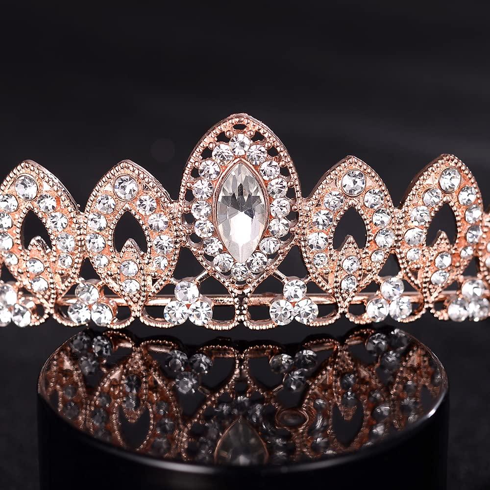 Rhinestone Crystal Tiaras and Crowns Headband For Women Birthday