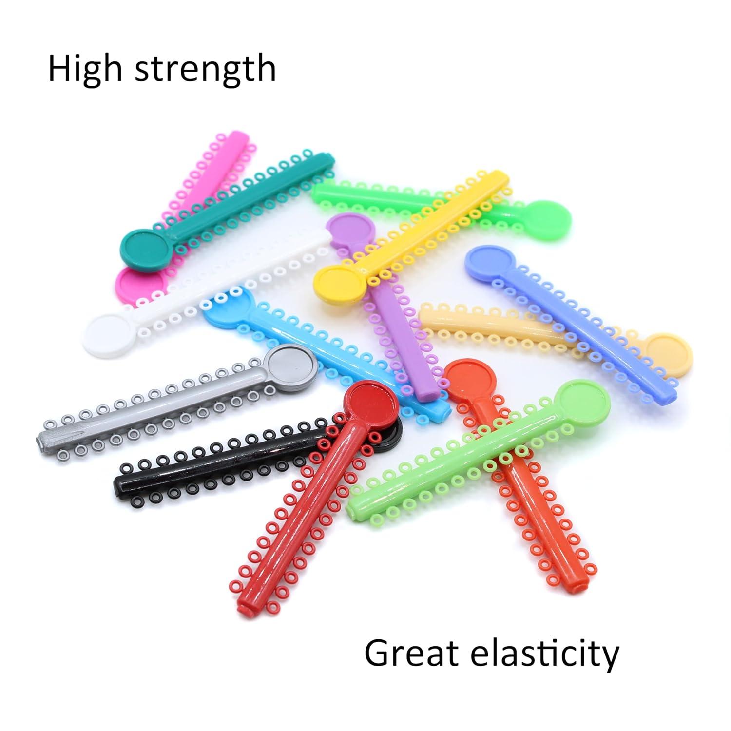 1040 Pcs Multicolored Braces Rubber Bands Orthodontic Ligature Ties O-Rings Elastic - Foto 2