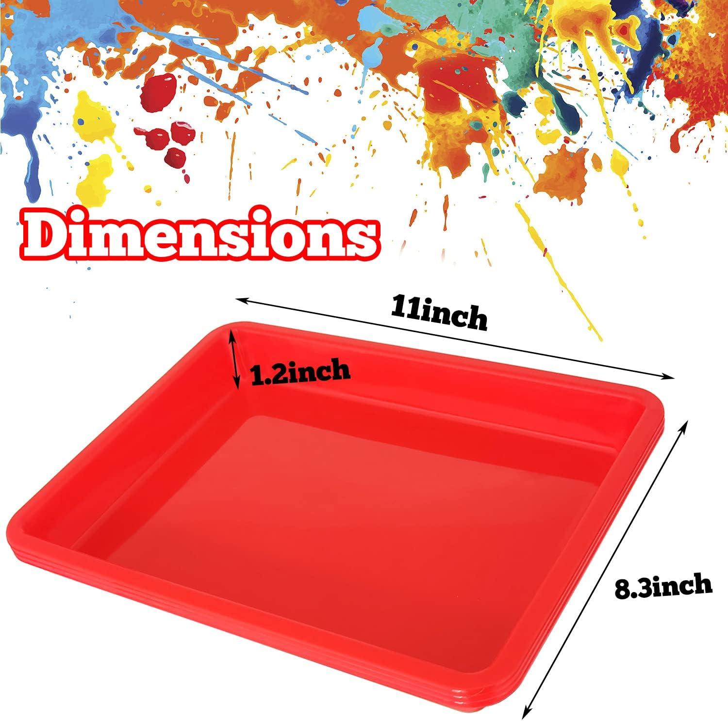 12 Pack Multicolor Plastic Art Trays Activity Tray Organizer for DIY Arts  Crafts