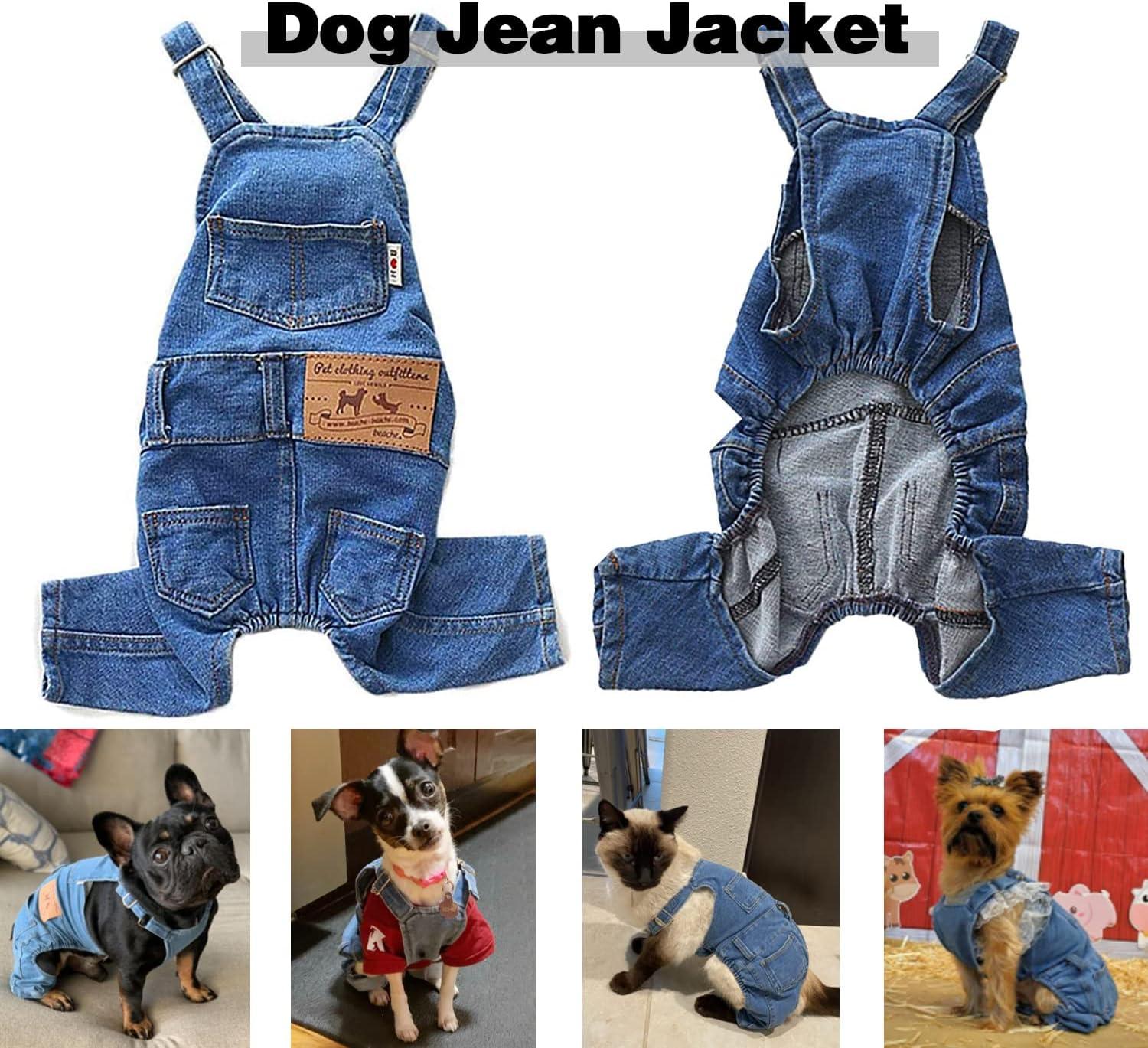 Dog Shirts Clothes Denim Overalls, Pet Jeans Onesies Apparel, Puppy Jean  Jacket Sling Jumpsuit Costumes, Fashion Comfortable Blue Pants Clothing for  Small Medium Dogs Cats Boy Girl (Blue, XX-Large) - Walmart.com